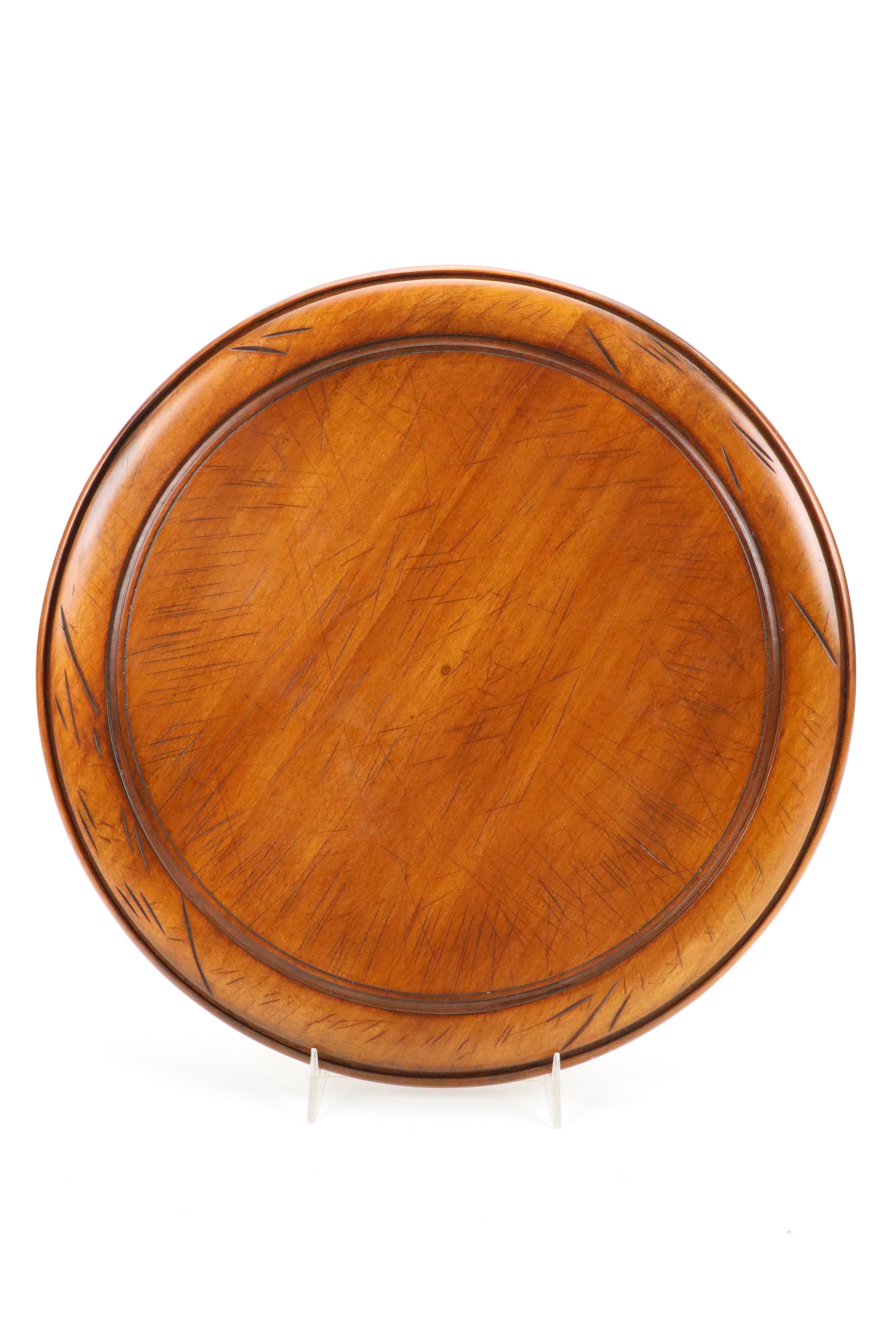 Wooden Round Cake Plates