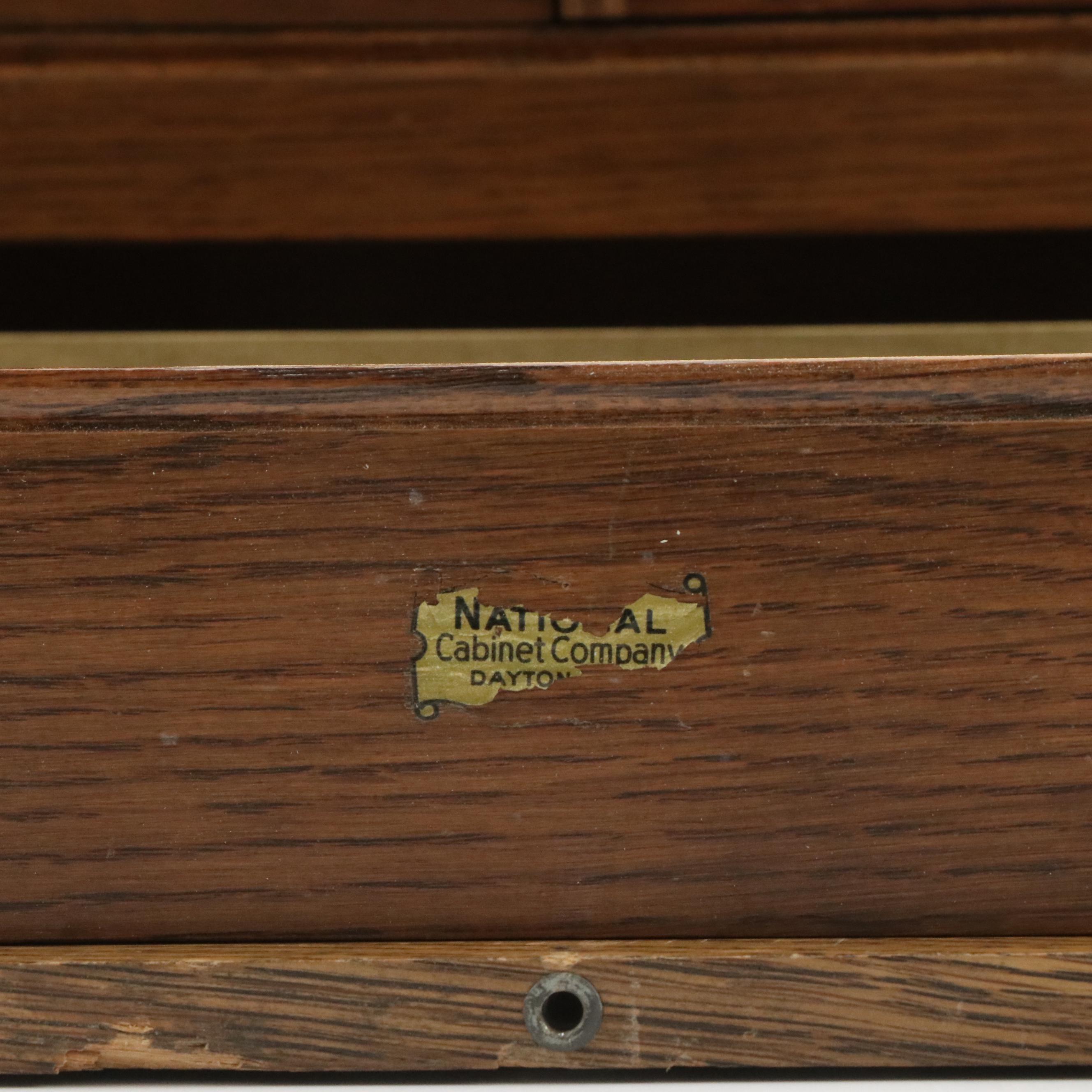 National Cabinet Co. Oak Tool Chest, Mid-20th Century