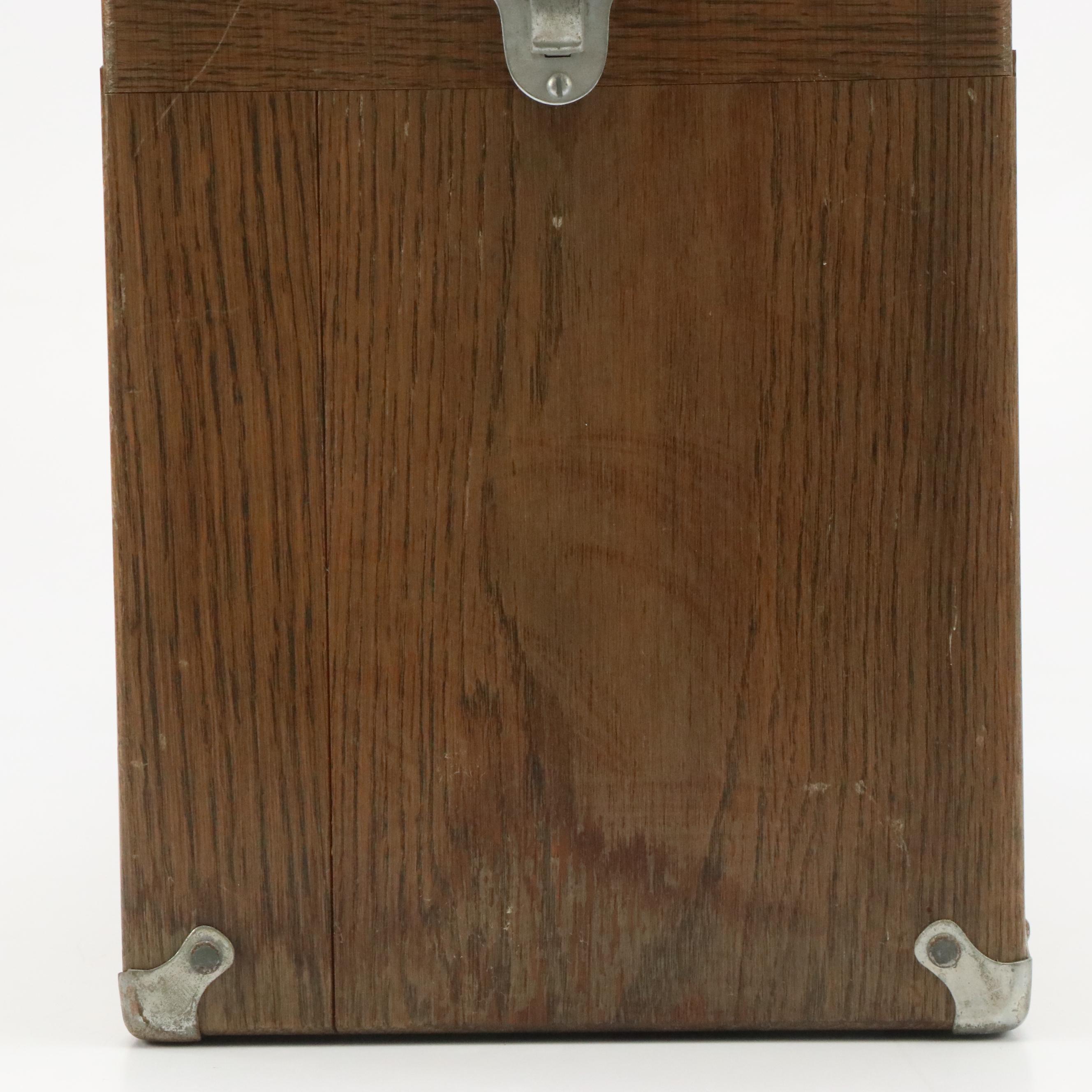 National Cabinet Co. Oak Tool Chest, Mid-20th Century