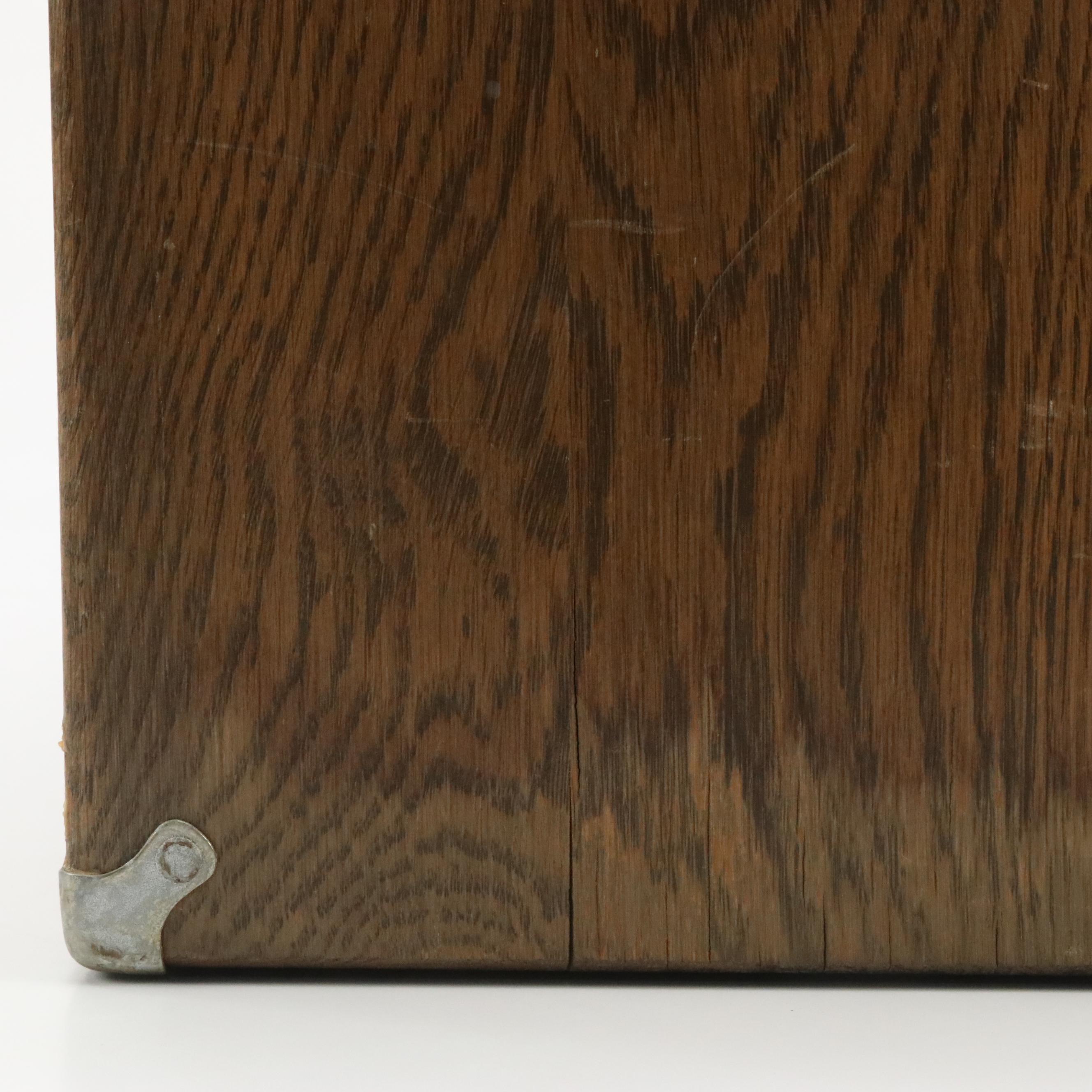 National Cabinet Co. Oak Tool Chest, Mid-20th Century