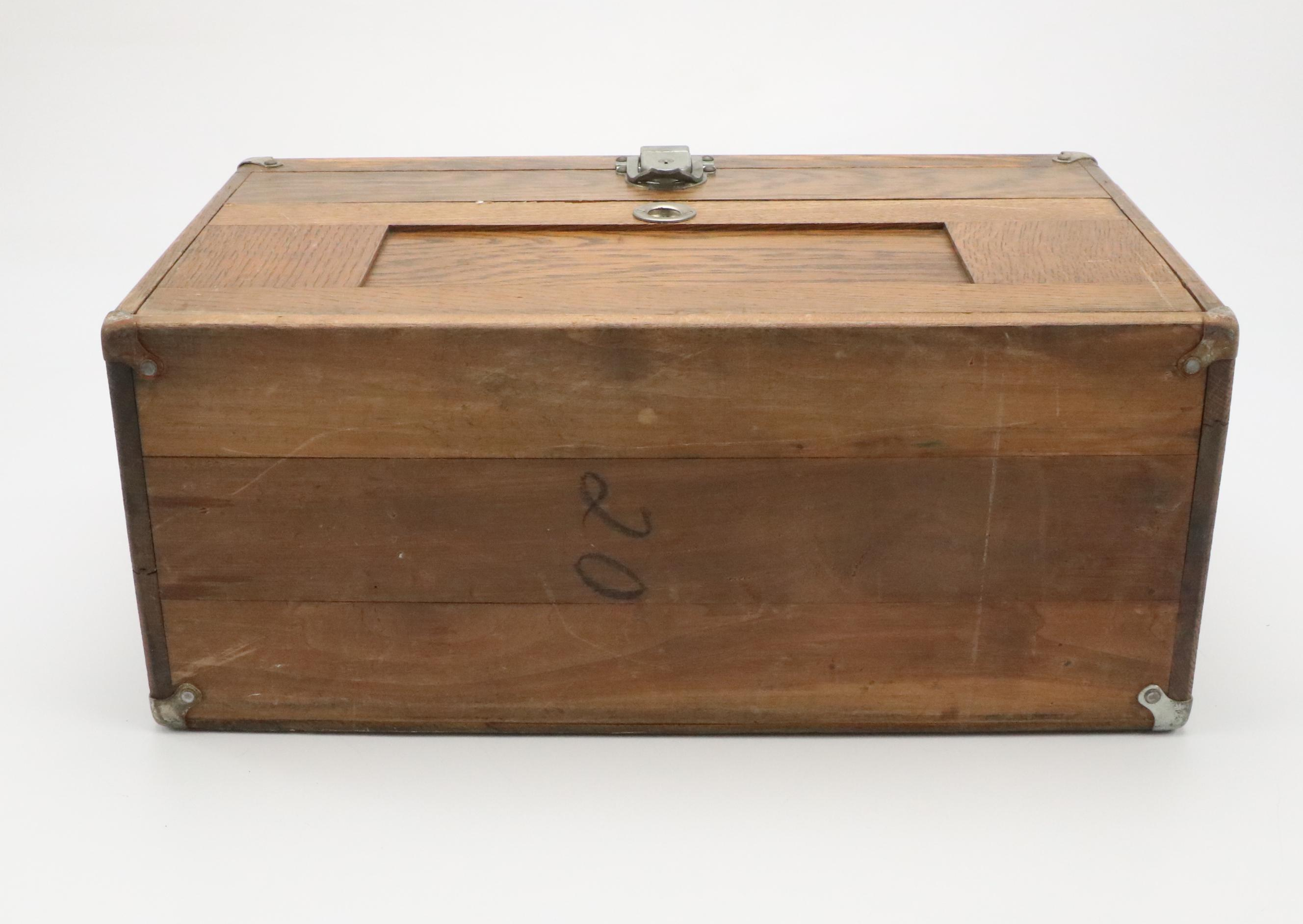 National Cabinet Co. Oak Tool Chest, Mid-20th Century