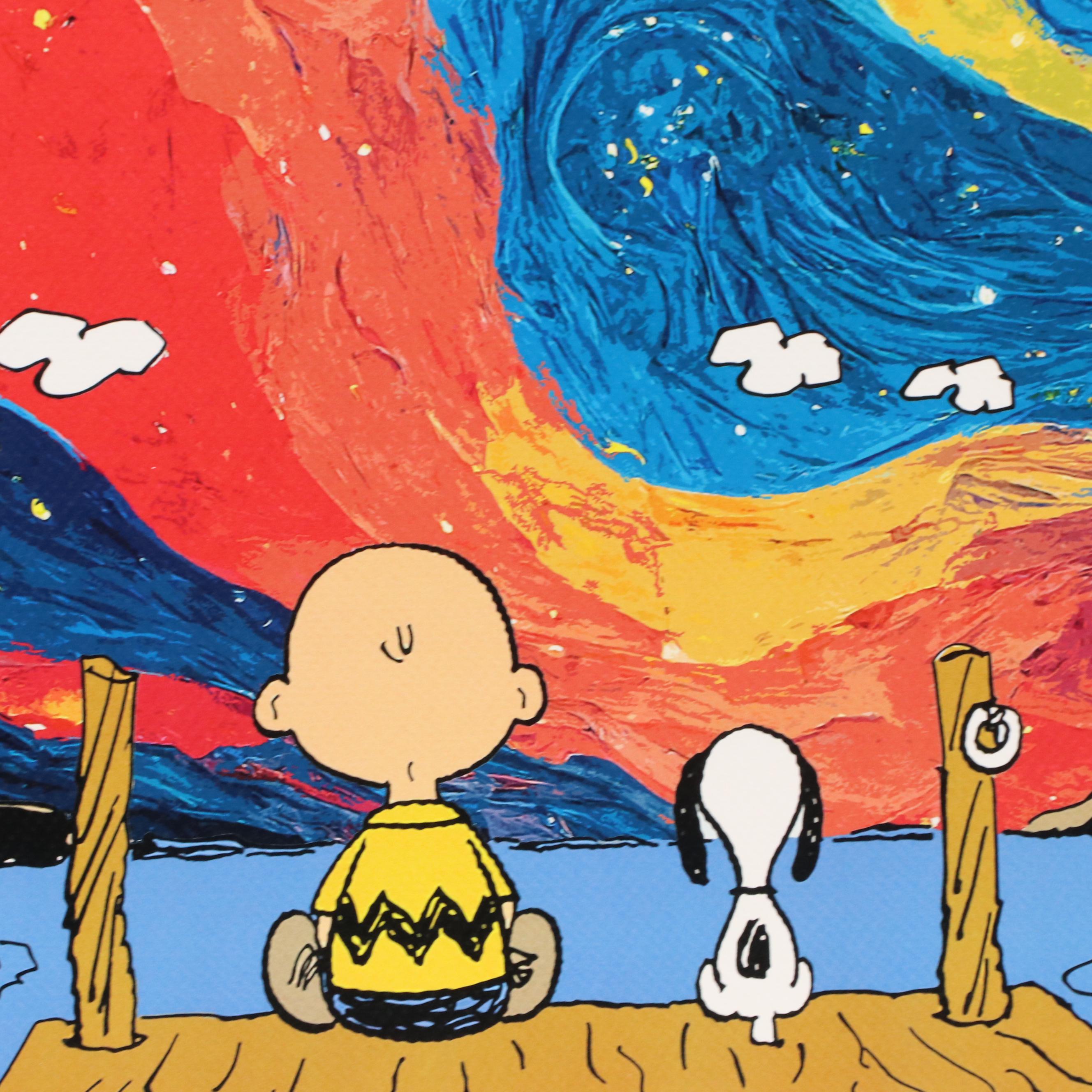 Death NYC Graphic Digital Print Featuring Charlie Brown and Snoopy, 2023