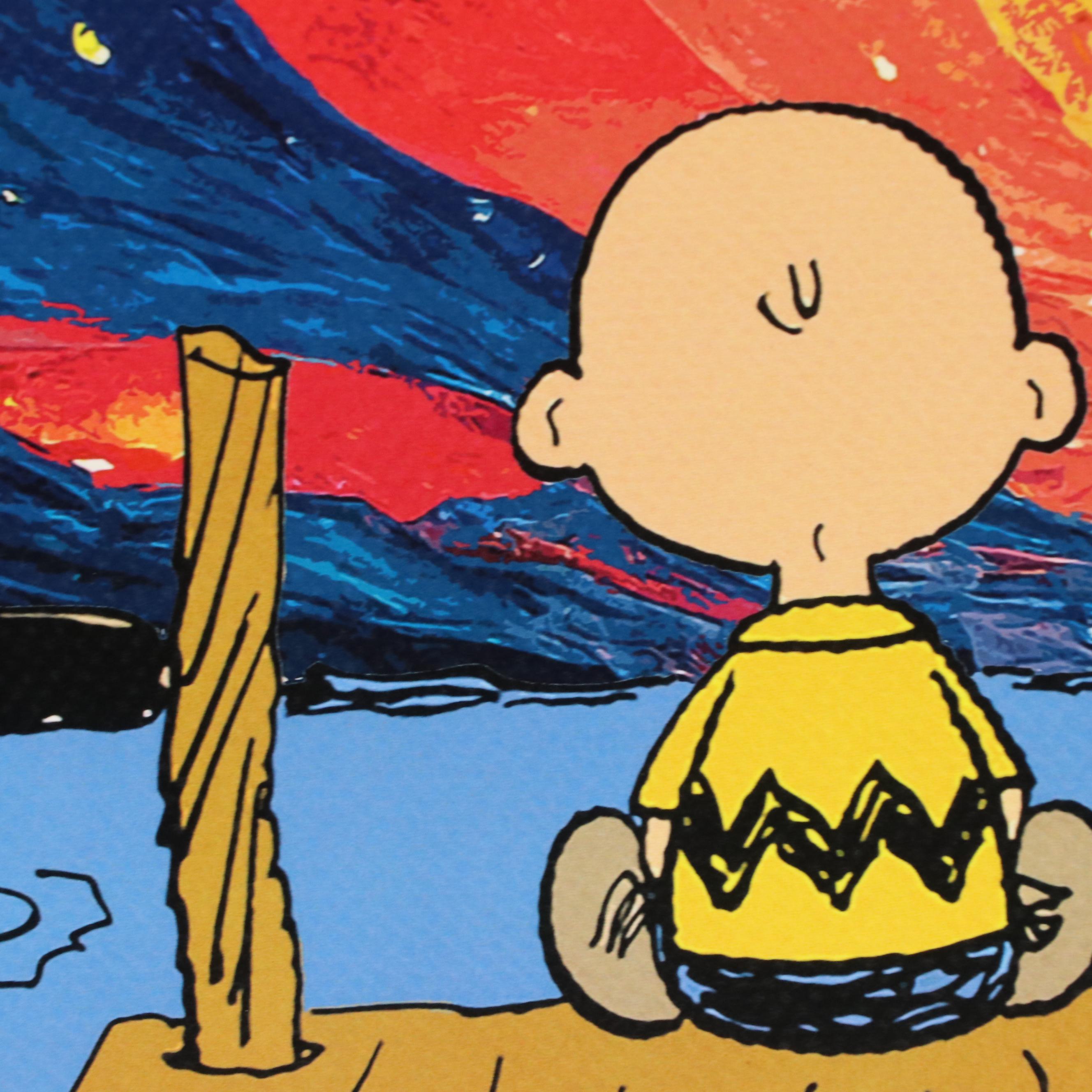 Death NYC Graphic Digital Print Featuring Charlie Brown and Snoopy, 2023