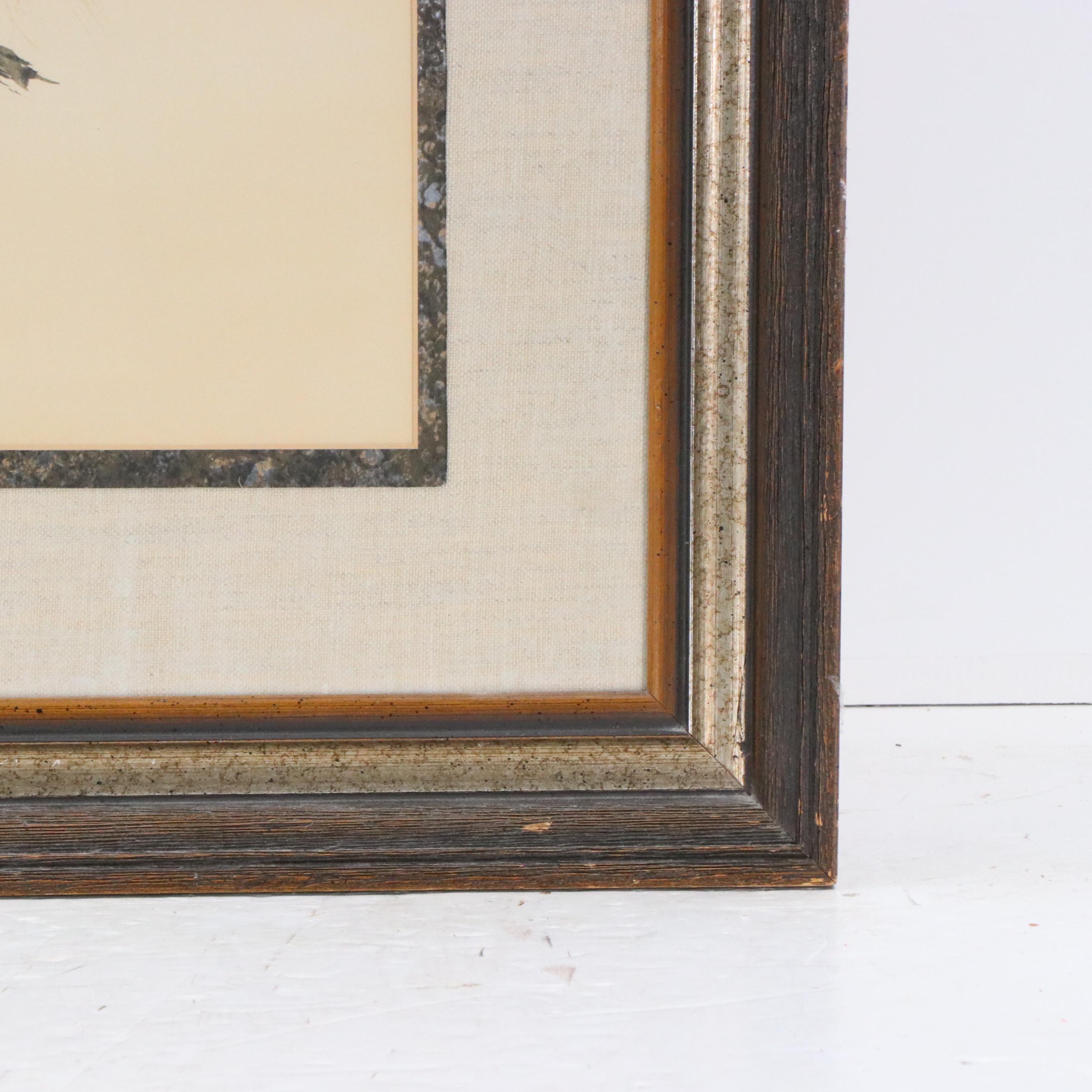 Greg Cook Offset Lithograph of Bengal Tiger