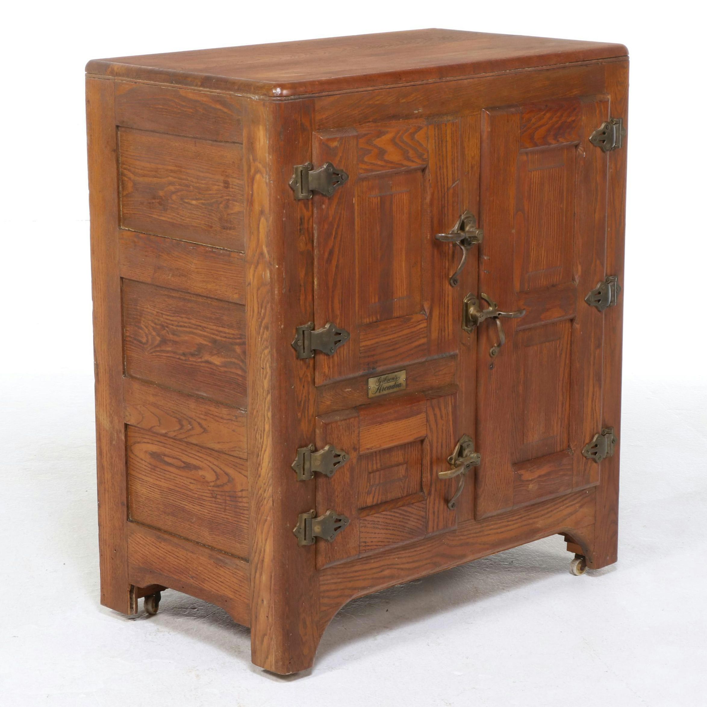 Gibson's Arcadia Oak Ice Box, Early 20th Century