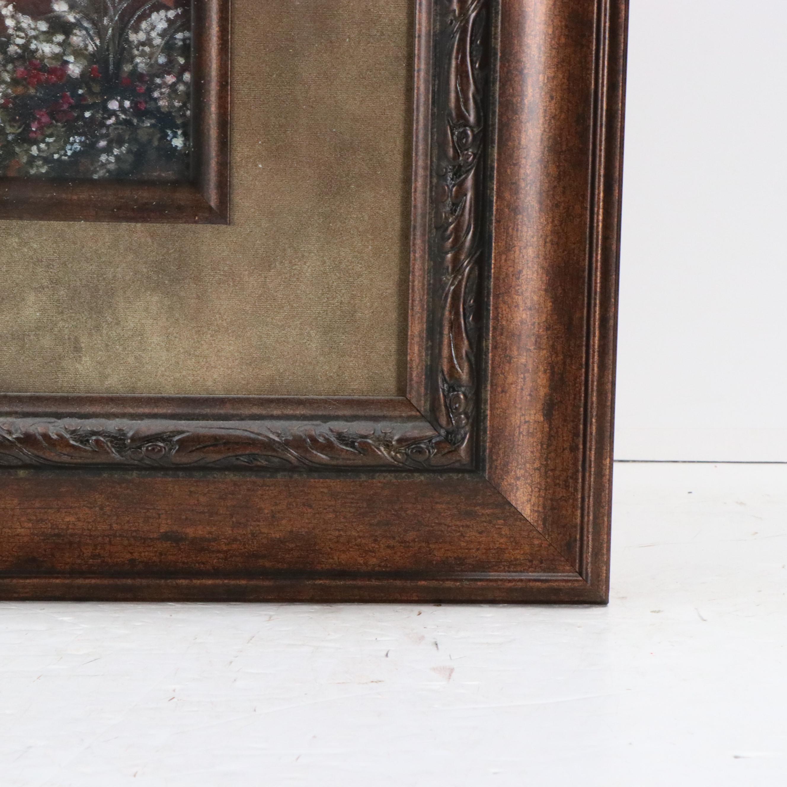 Offset Lithograph of French Quarter Street Scene, New Orleans