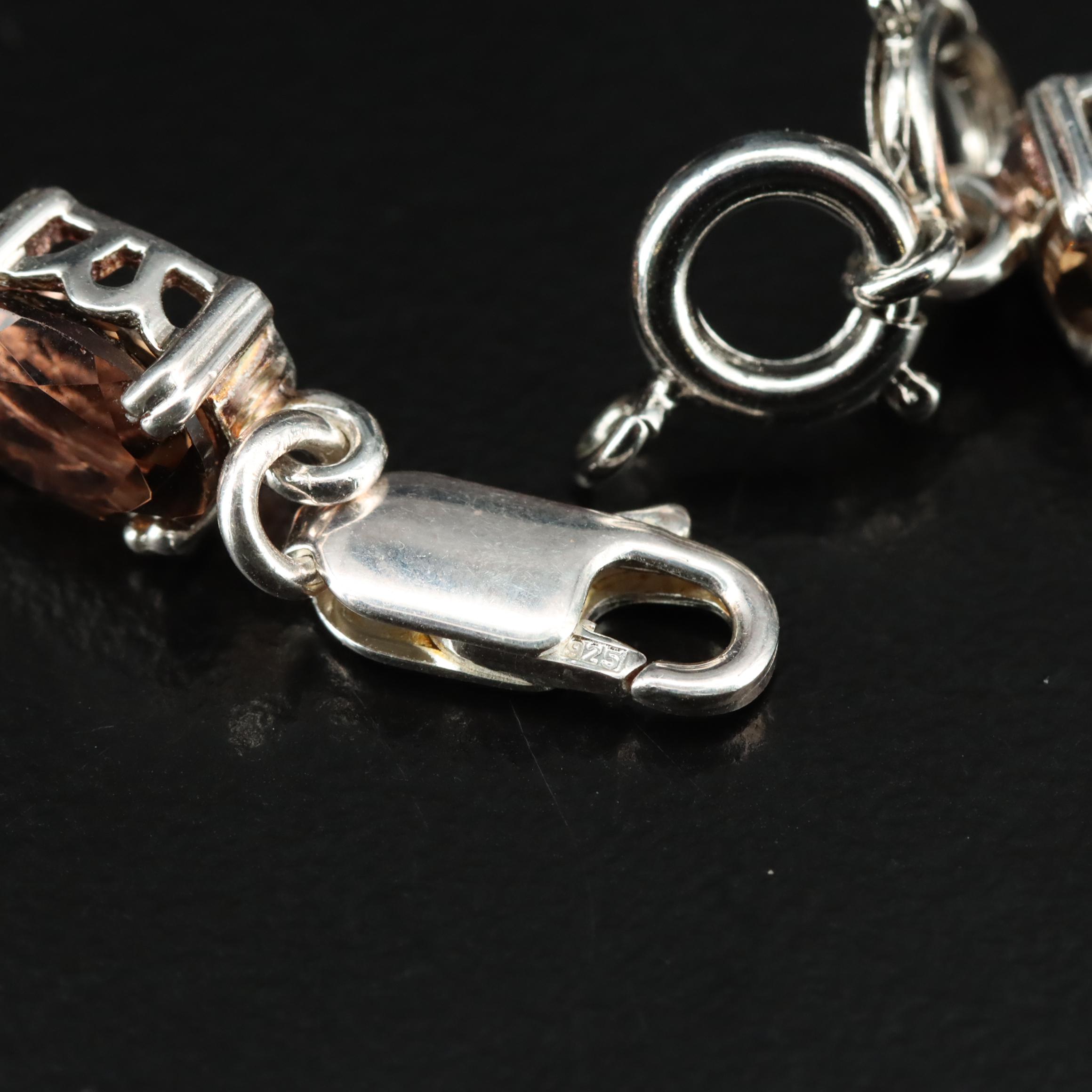 Sterling Smoky Quartz Bracelet