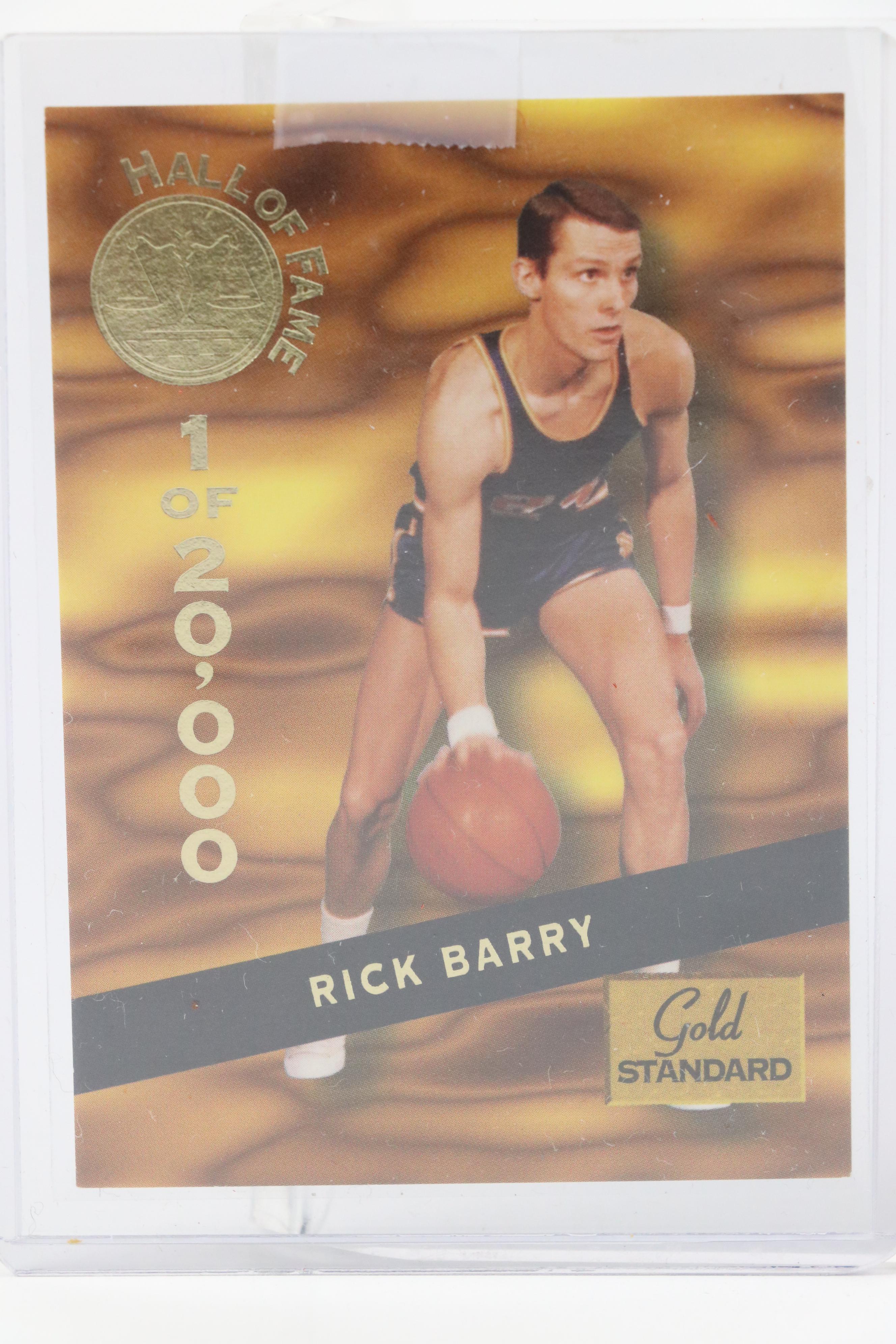 Rick Barry Signed Wilson Mini Basketball with Card