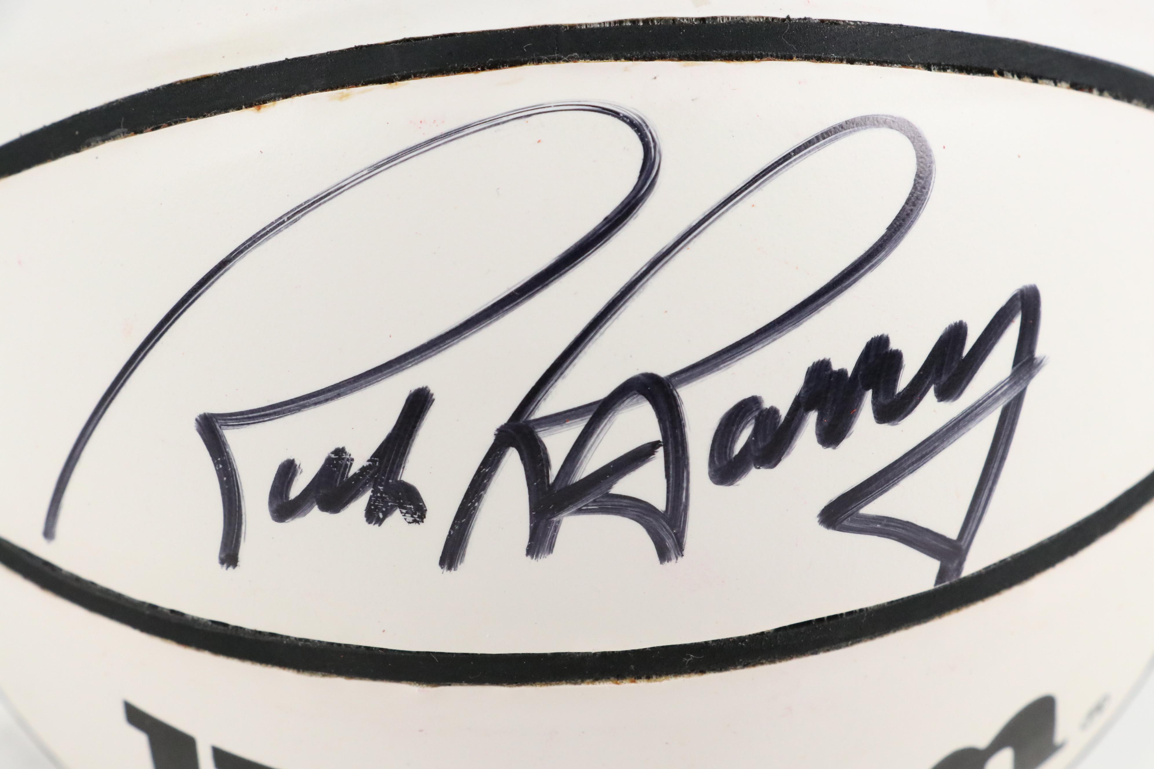 Rick Barry Signed Wilson Mini Basketball with Card