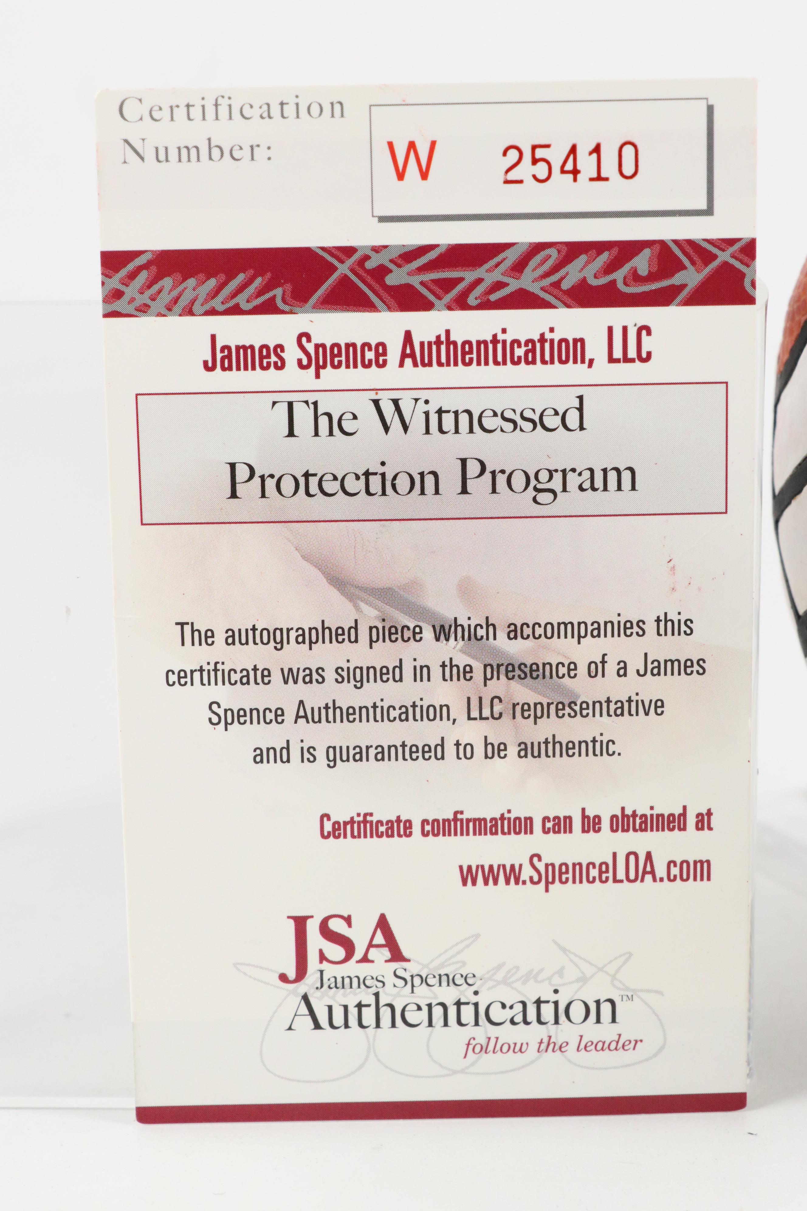 Rick Barry Signed Wilson Mini Basketball with Card