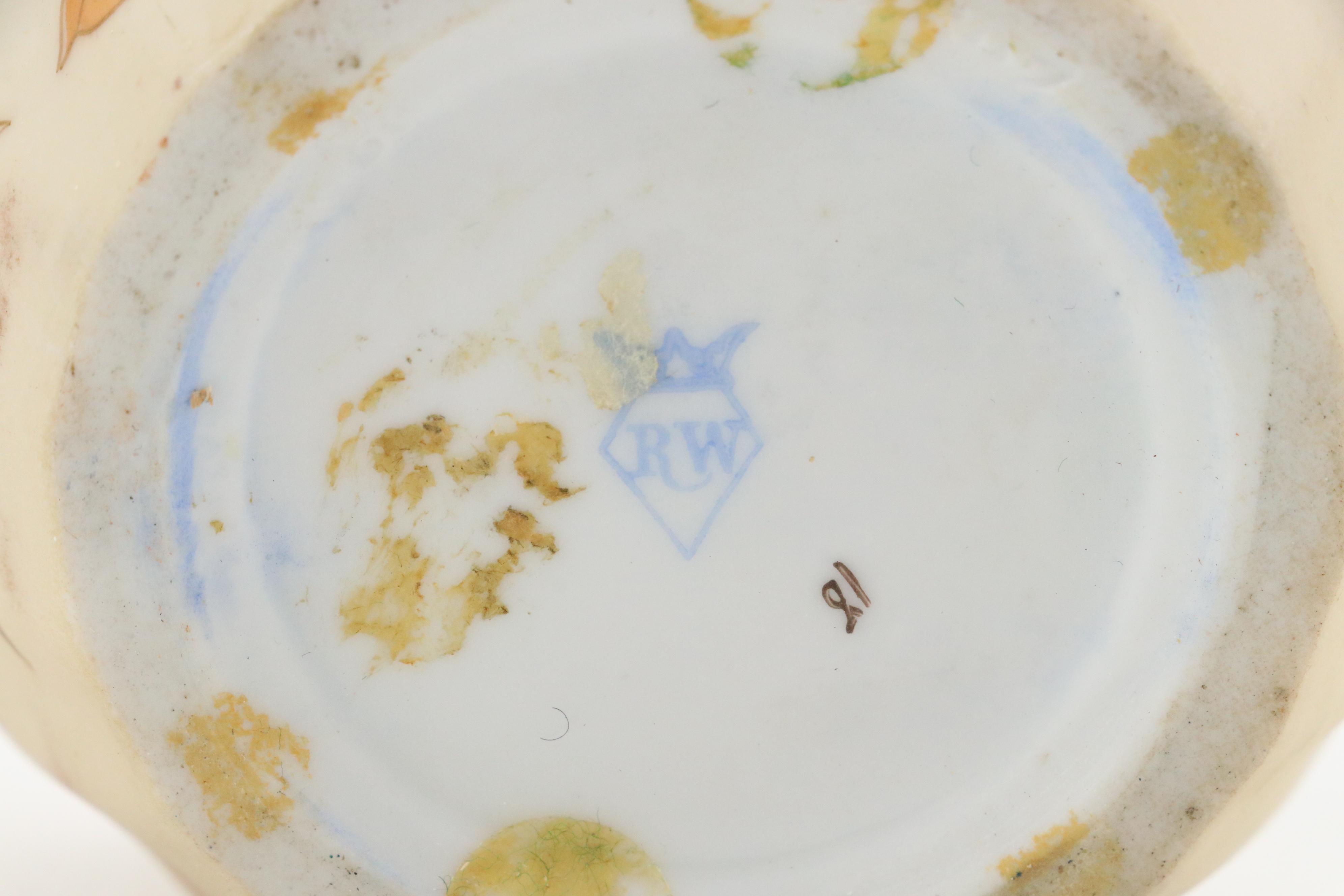 Continental Rudolstadt Straus & Söhne Hand-Painted Porcelain Ginger Jar