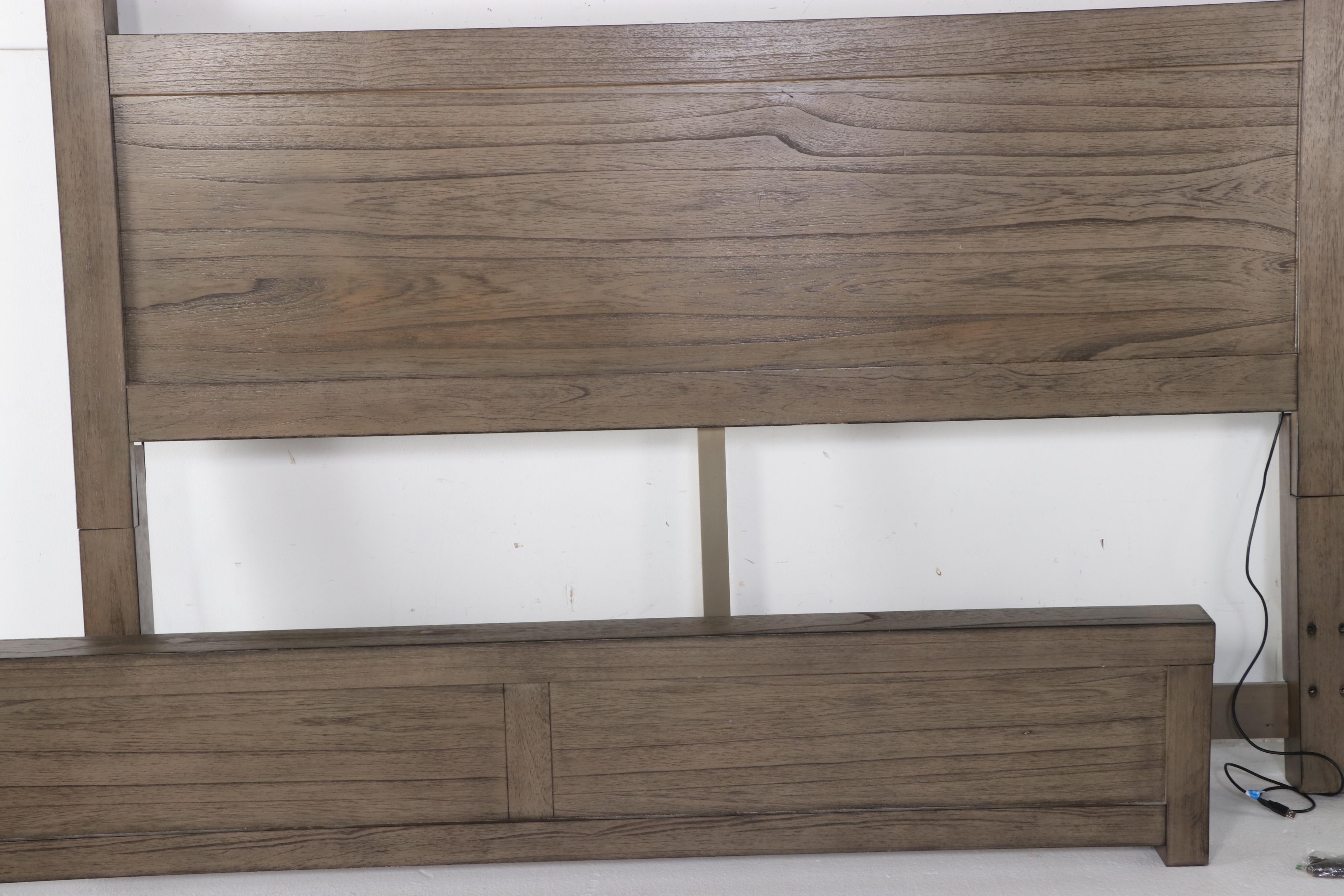 Aspen Home Grey Finish Wooden Farmhouse Style Bed Frame