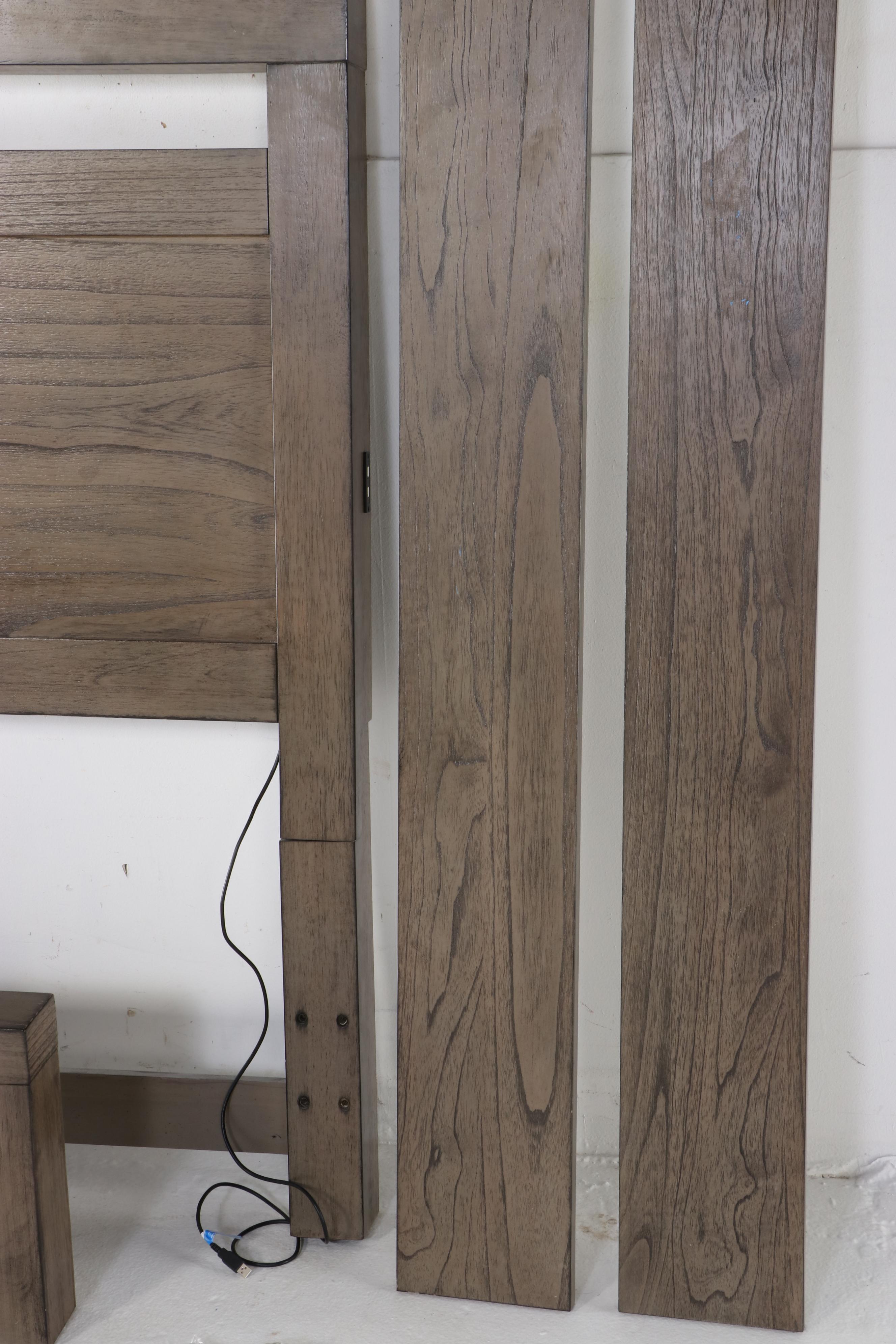 Aspen Home Grey Finish Wooden Farmhouse Style Bed Frame