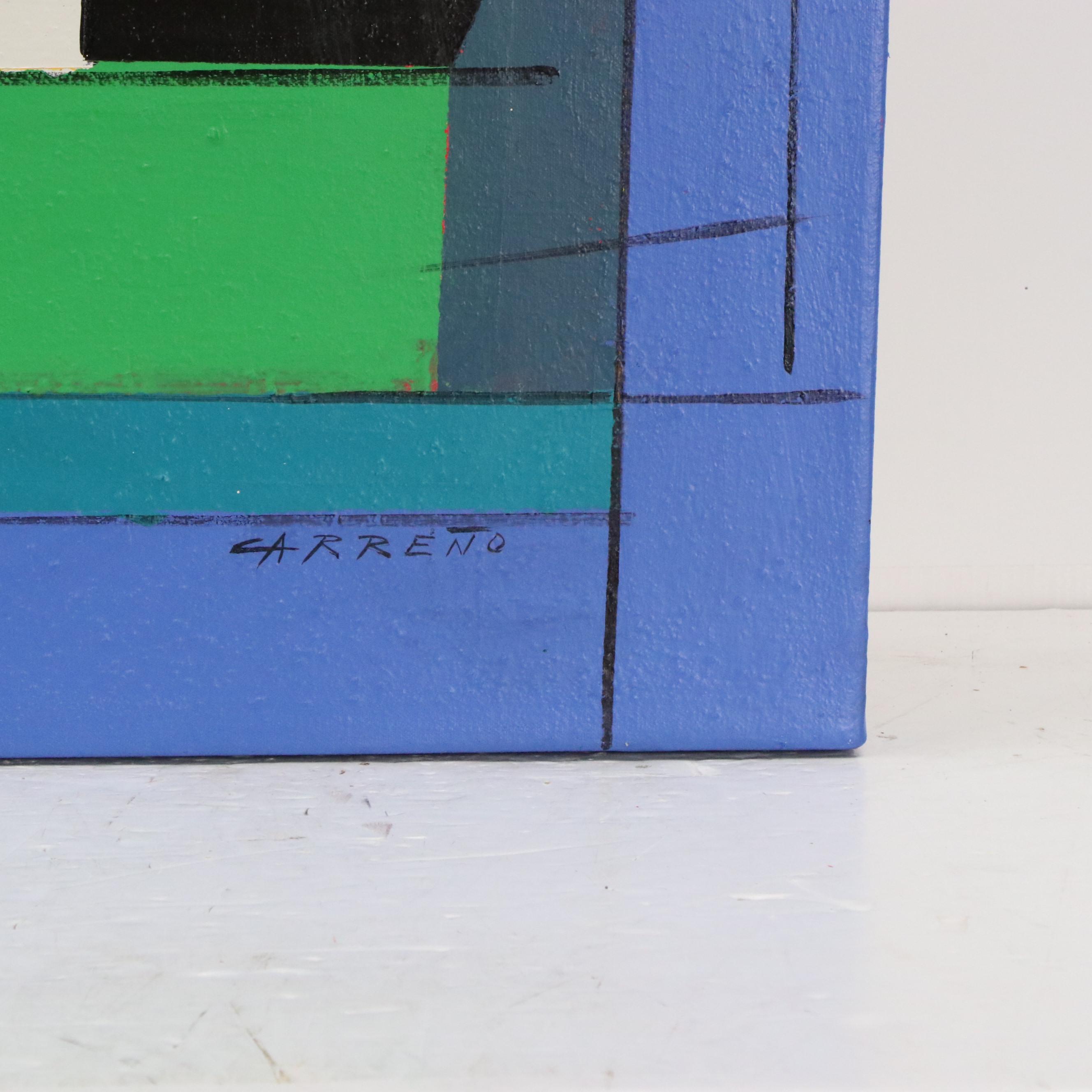 Antonio Carreño Abstract Modernist Acrylic Painting "Reflection," 2023