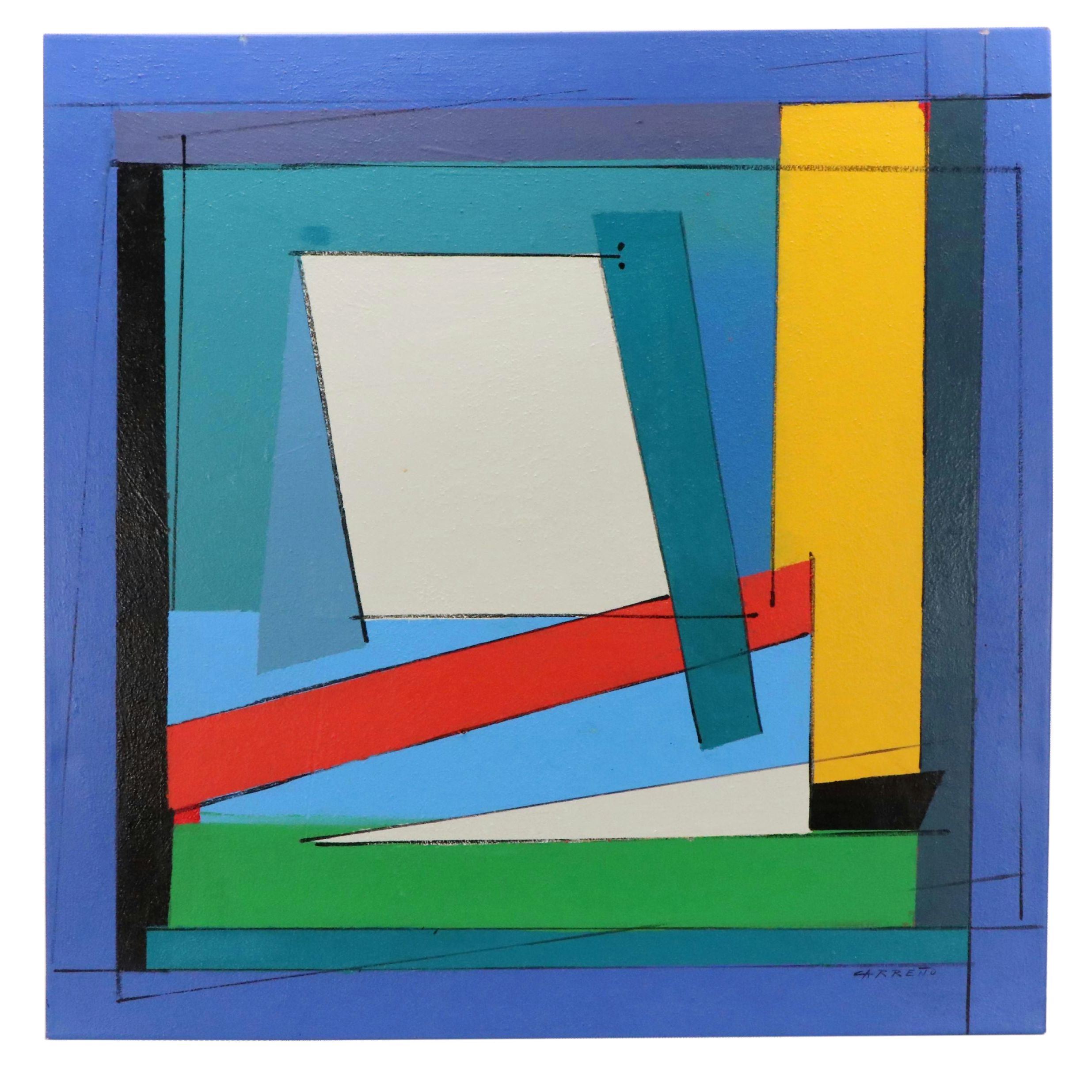 Antonio Carreño Abstract Modernist Acrylic Painting "Reflection," 2023