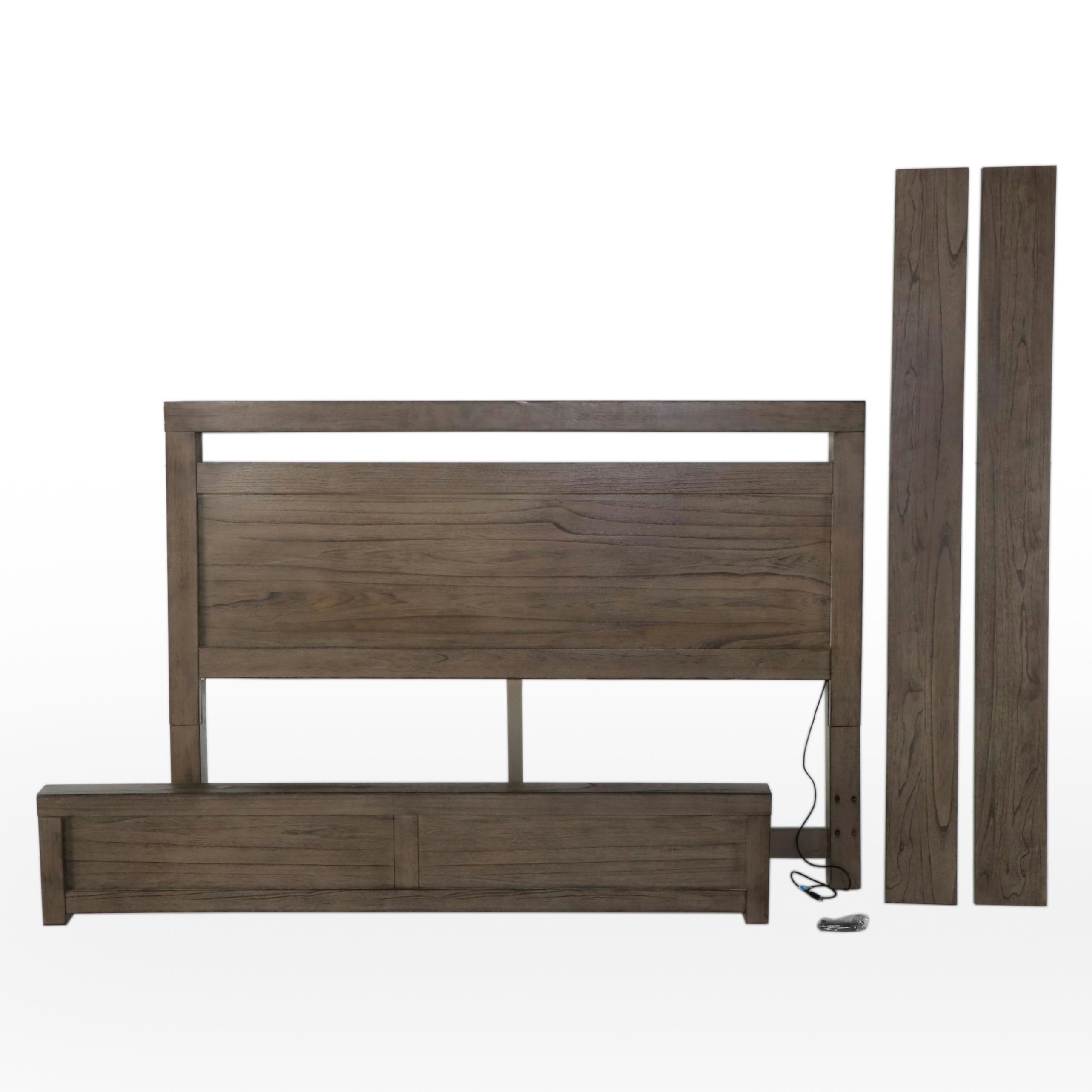 Aspen Home Grey Finish Wooden Farmhouse Style Bed Frame