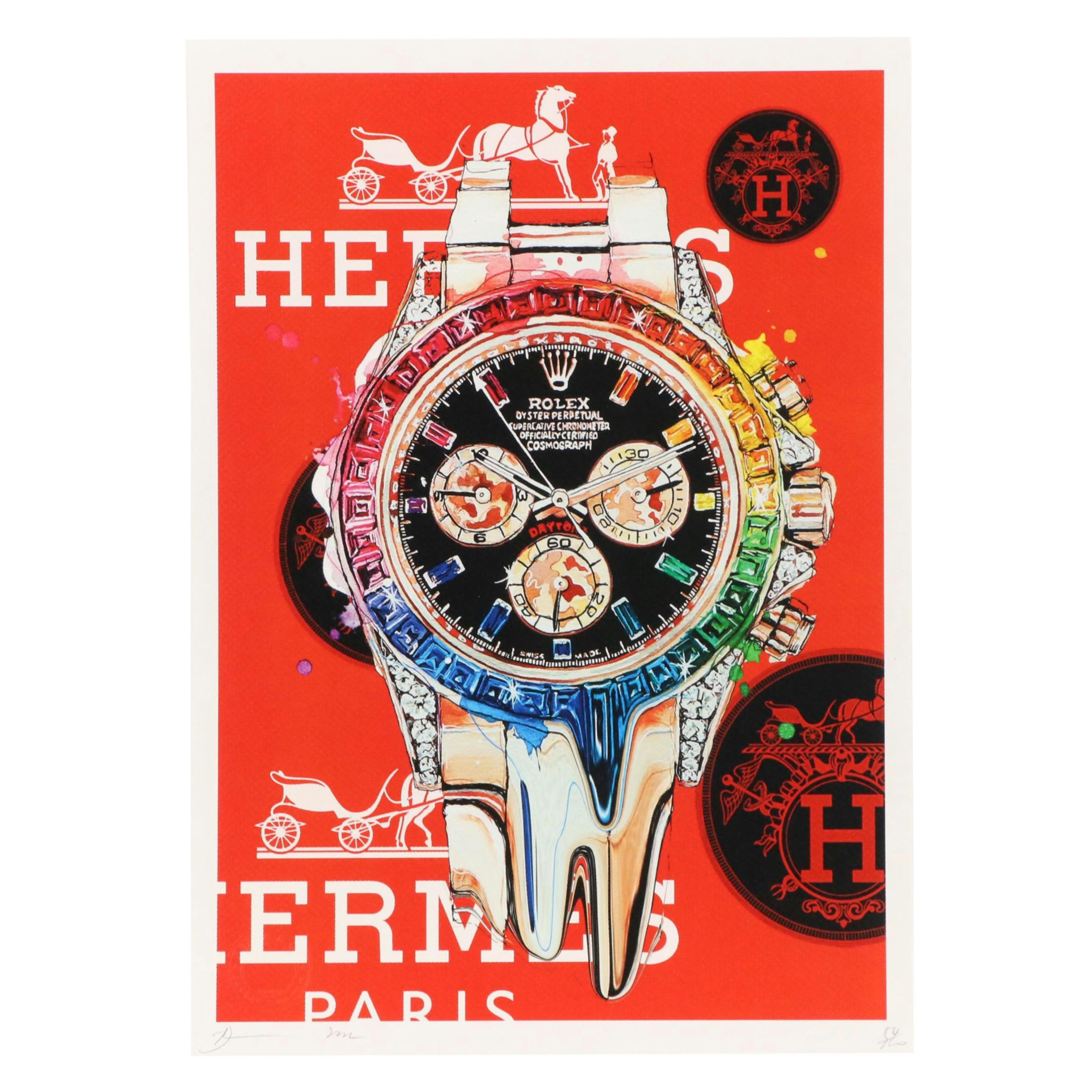 Death NYC Graphic Digital Print Featuring Rolex, 21st Century