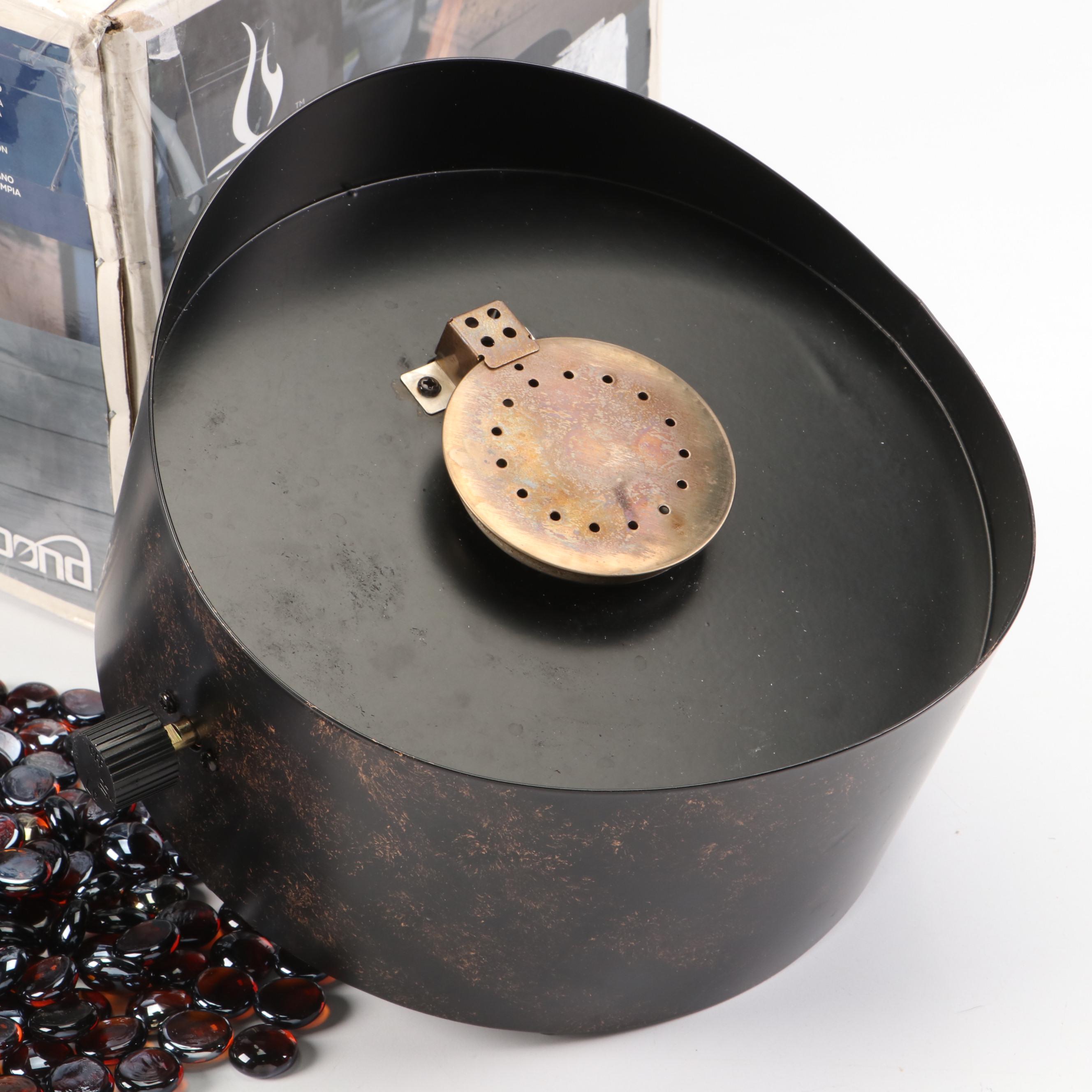 Bond Manufacturing Co. Roxbury Umbrella Hole Metal Fire Table