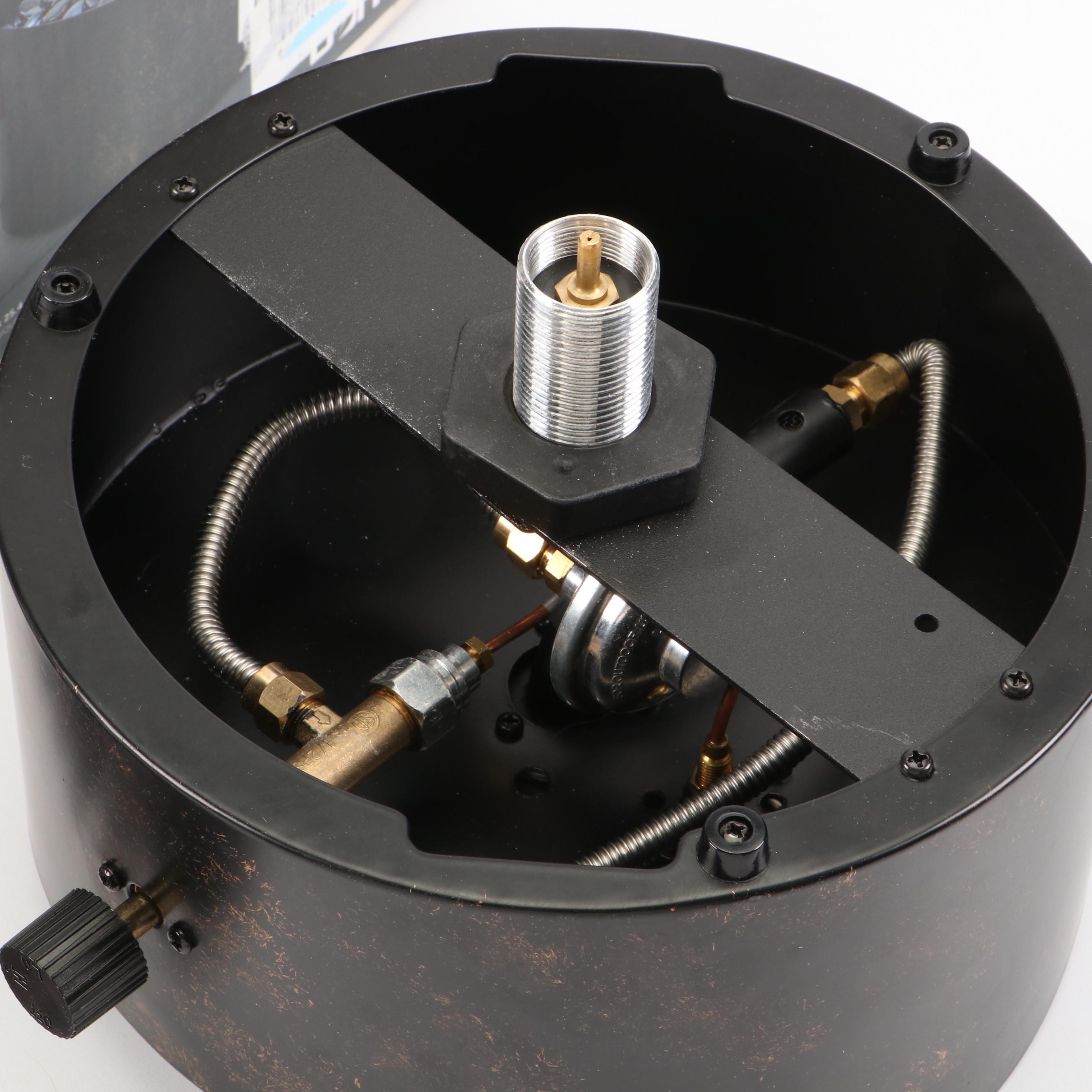 Bond Manufacturing Co. Roxbury Umbrella Hole Metal Fire Table