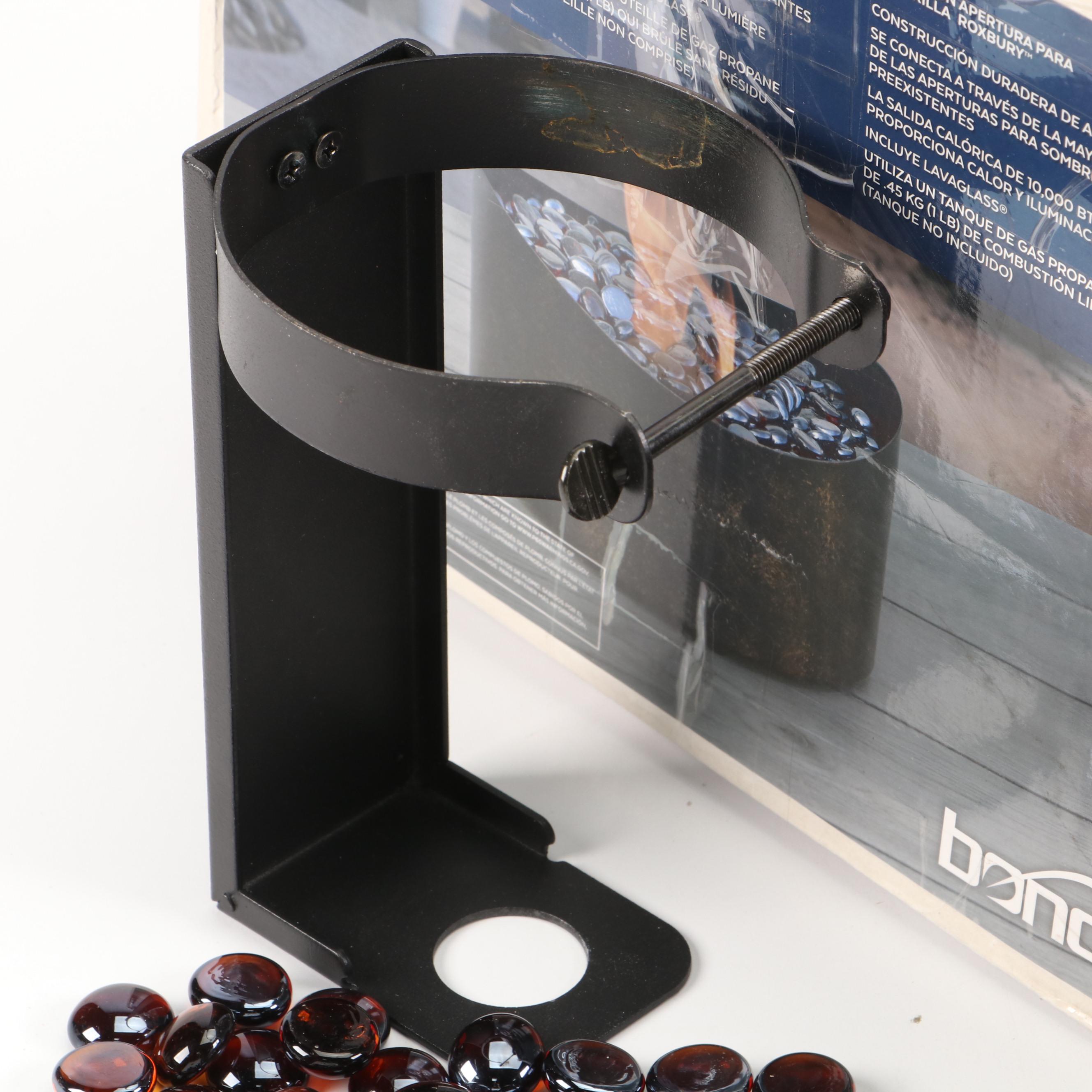 Bond Manufacturing Co. Roxbury Umbrella Hole Metal Fire Table