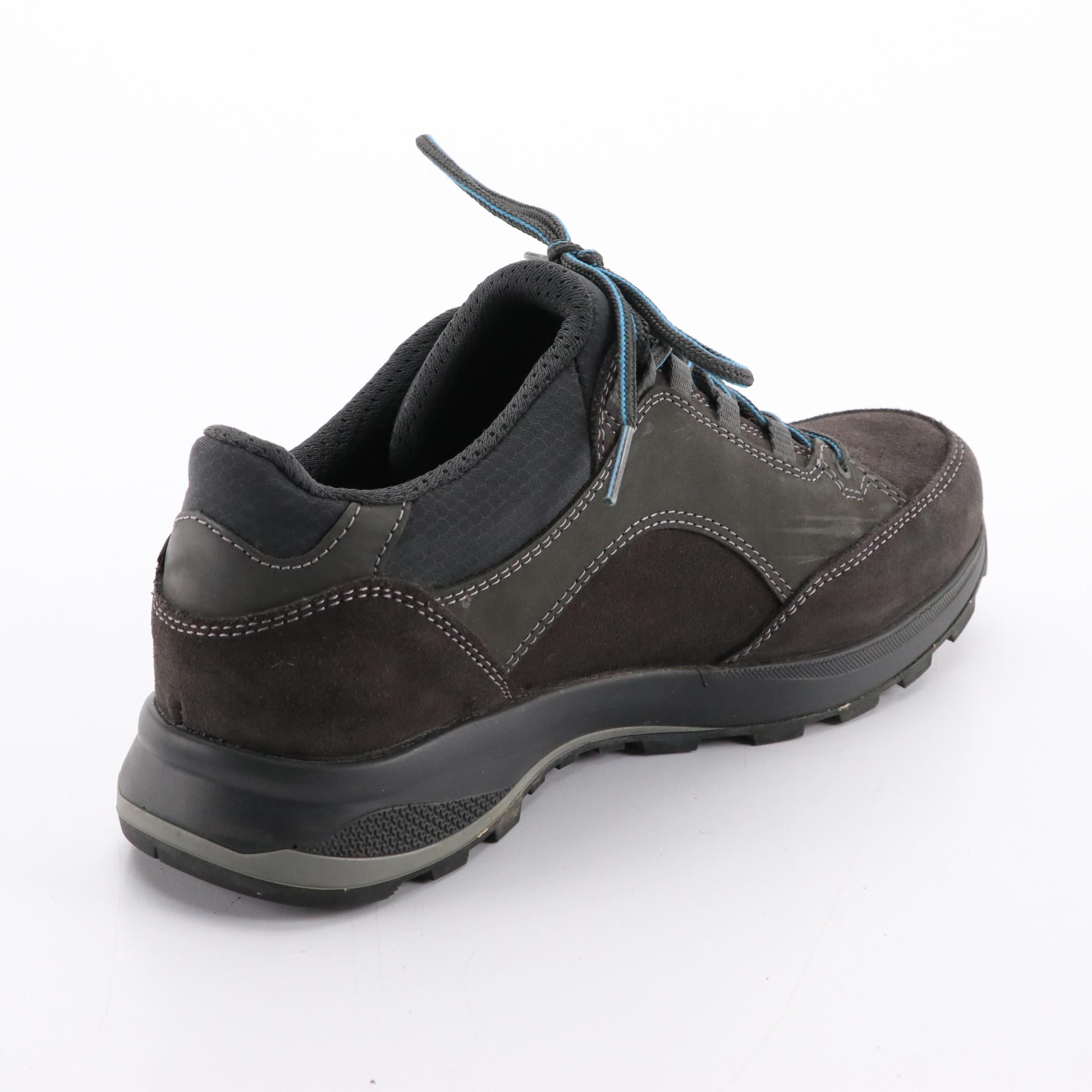 Han Wag Banks Low Lady GTX Sneakers in Asphalt/Ocean Nubuck Suede and Leather