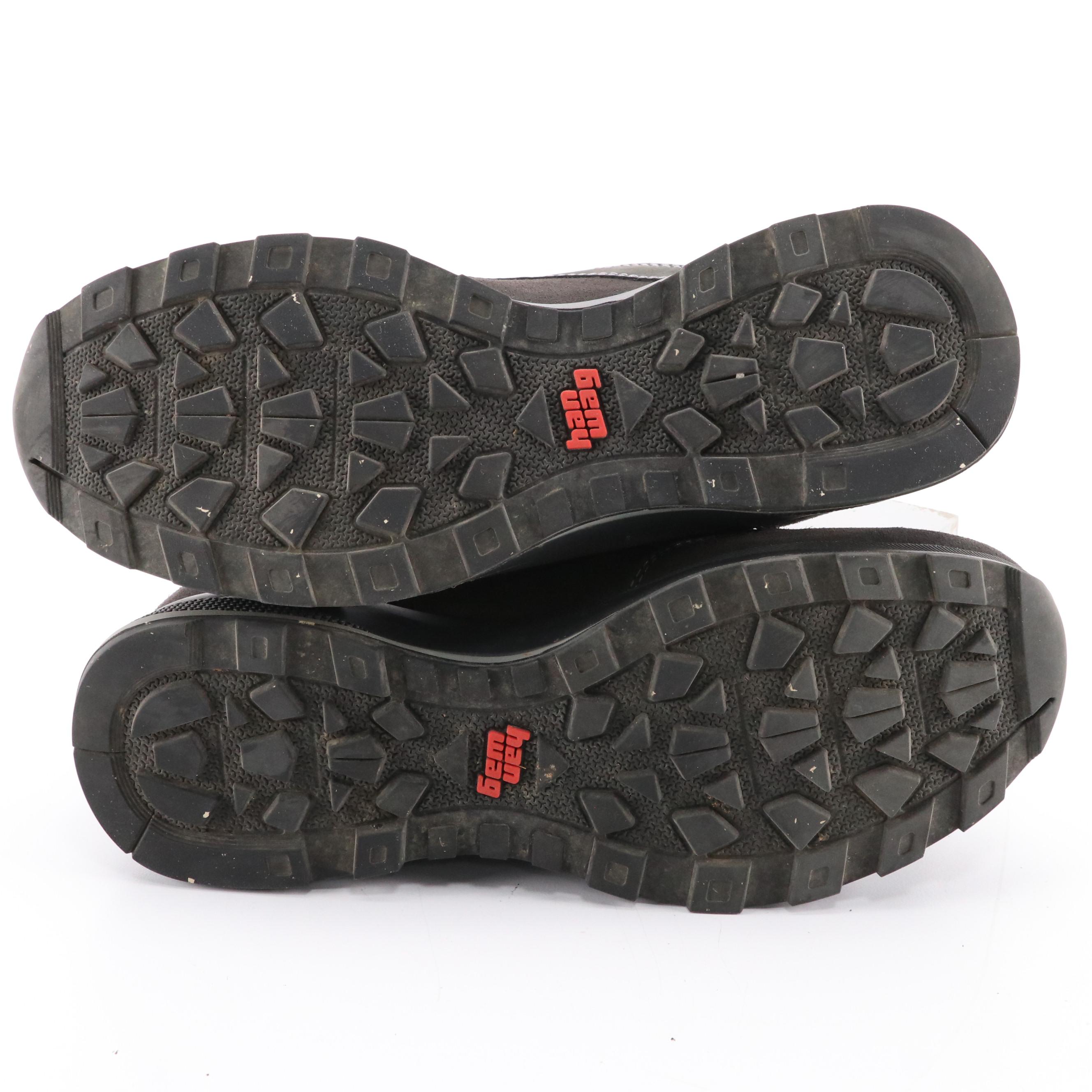 Han Wag Banks Low Lady GTX Sneakers in Asphalt/Ocean Nubuck Suede and Leather