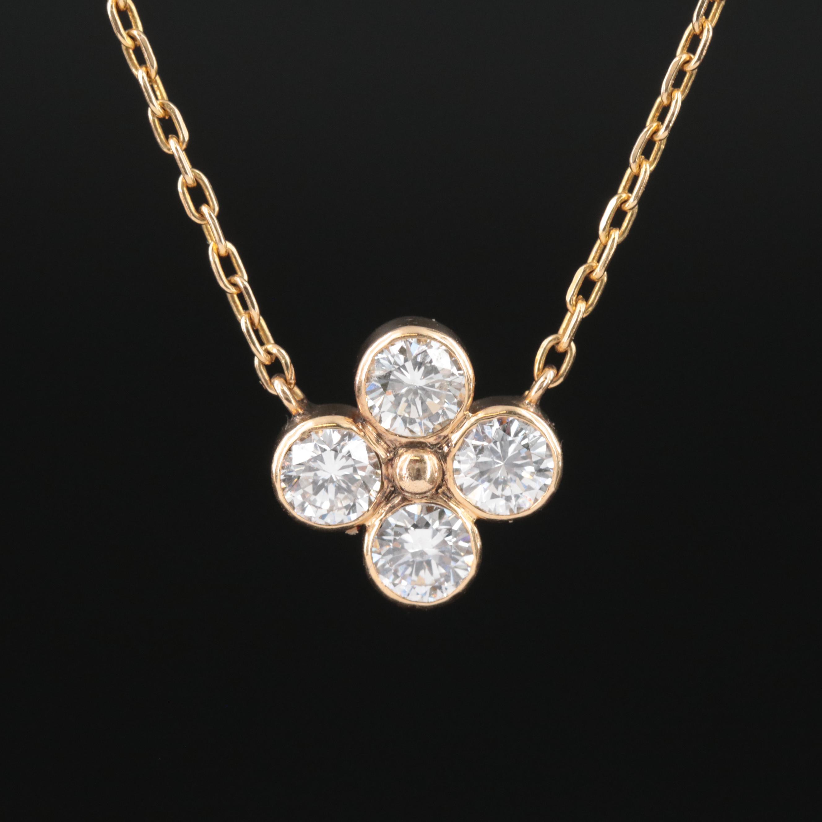 18K 1.00 CTW Diamond Necklace