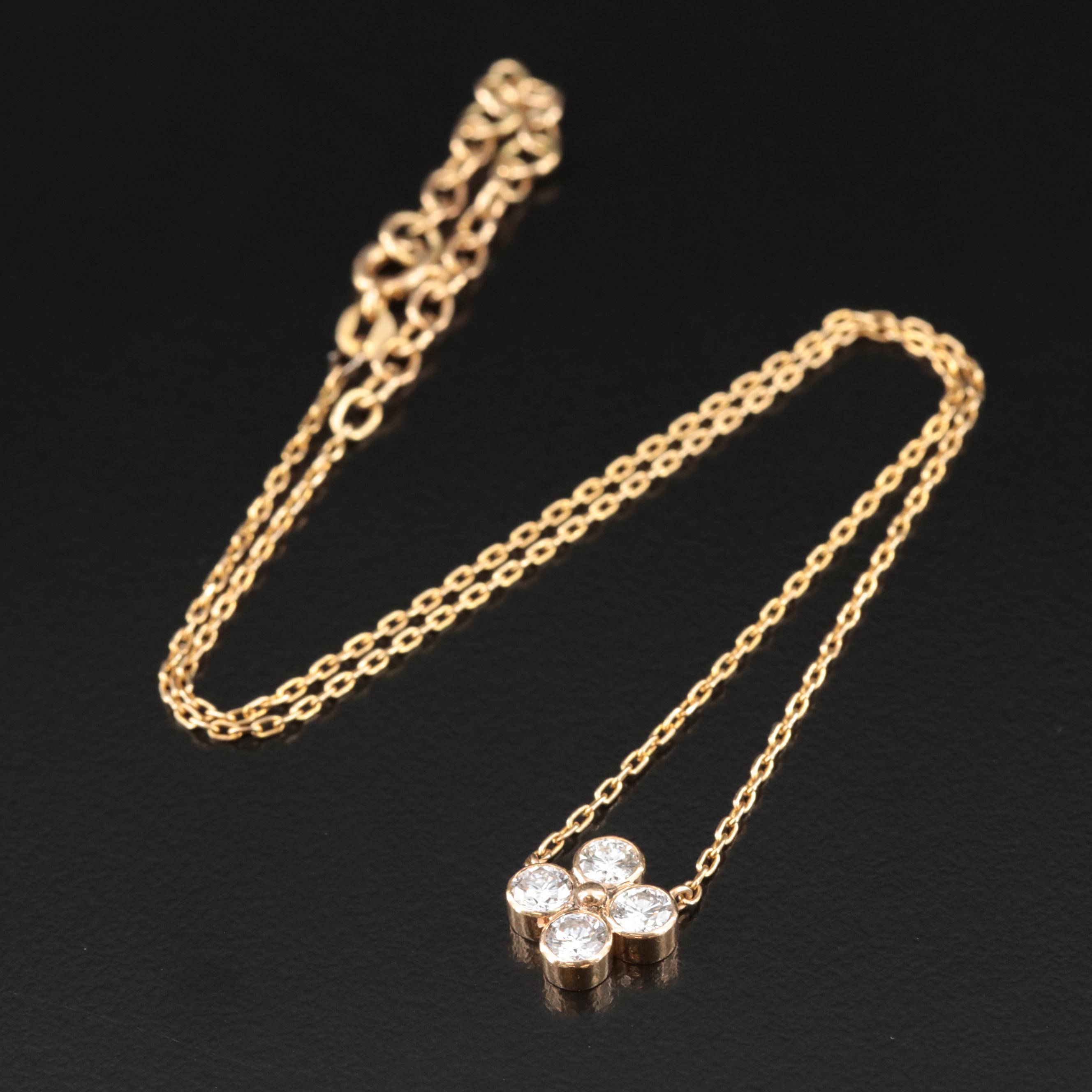 18K 1.00 CTW Diamond Necklace