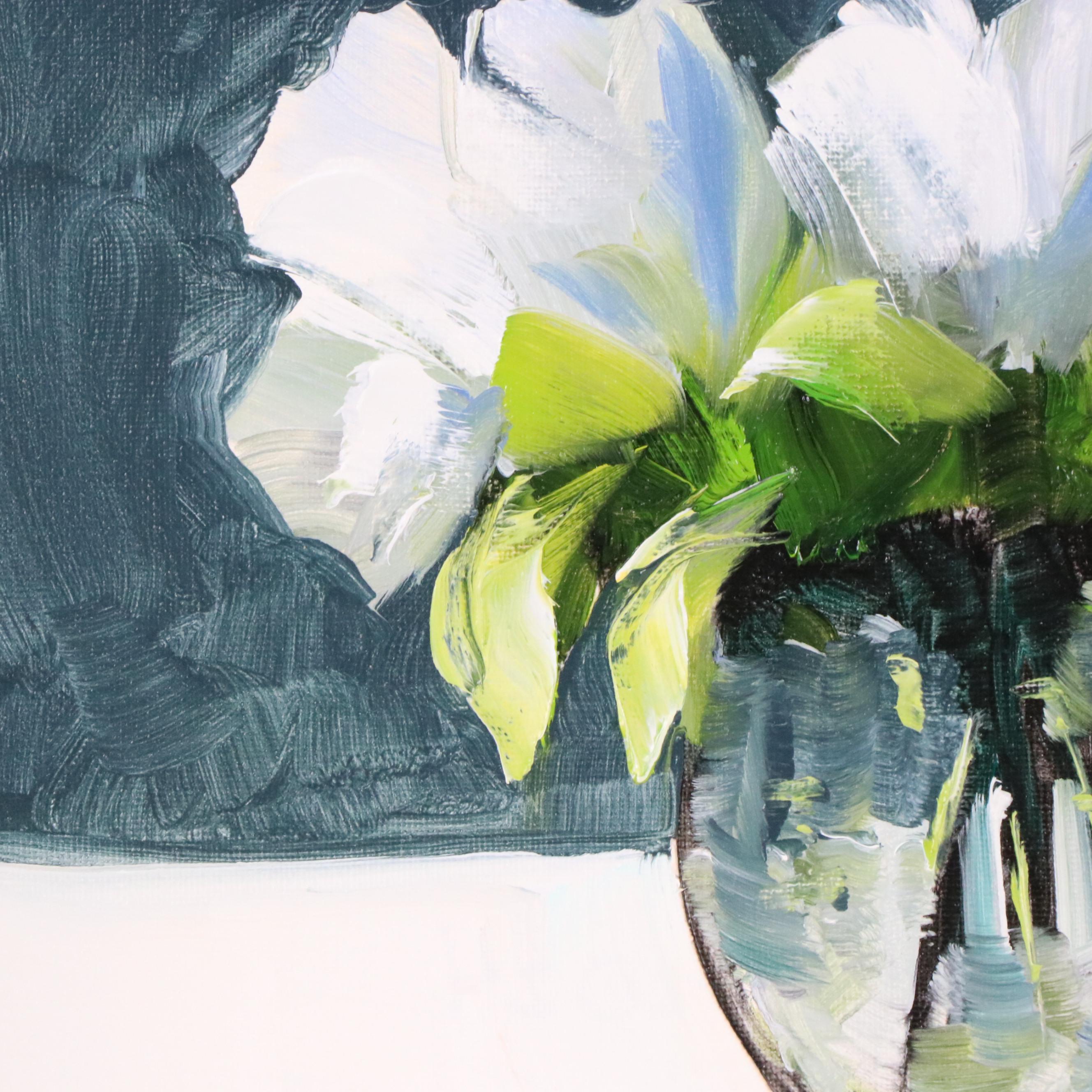 José M. Lima Floral Still Life Oil Painting, 2024