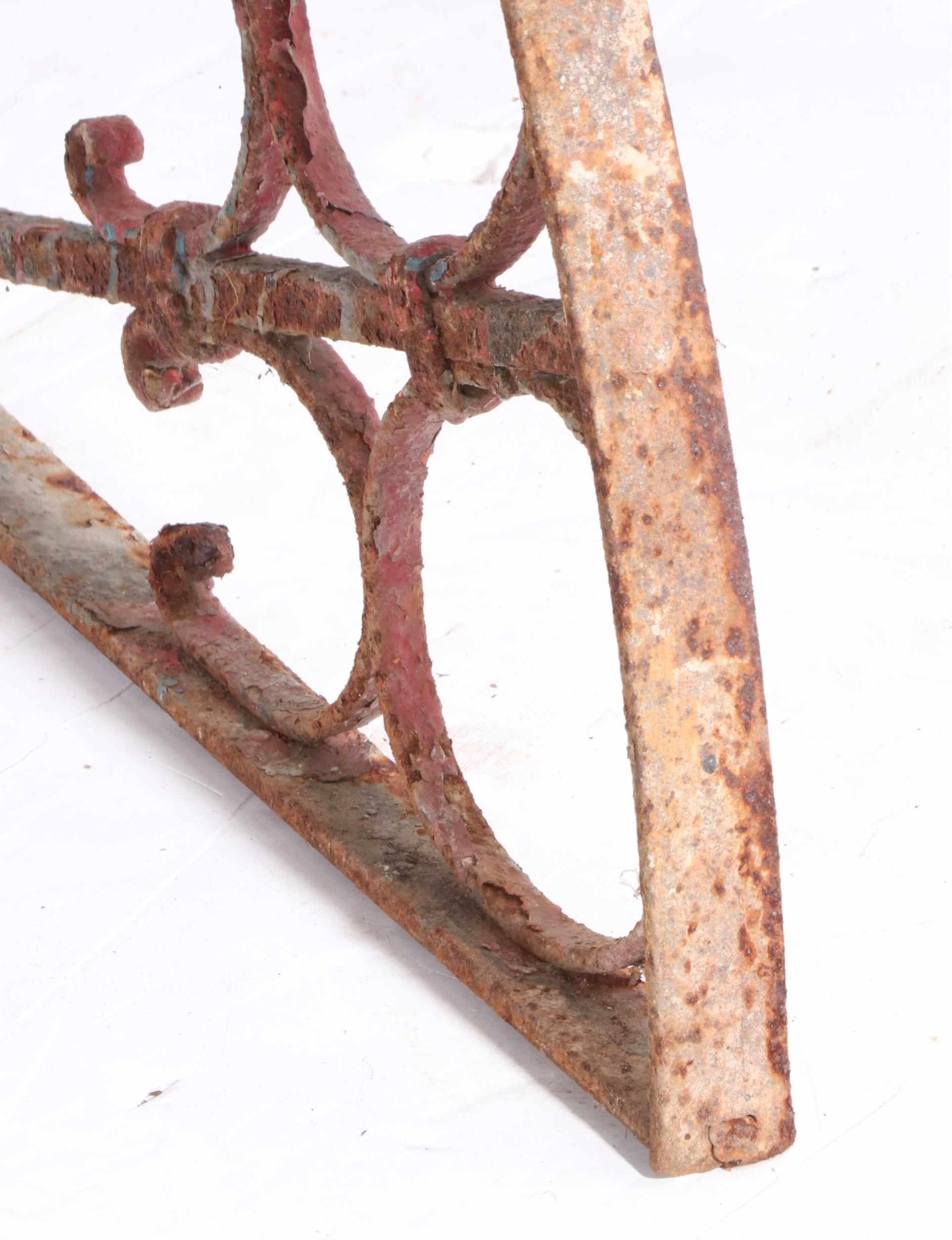 Late Victorian Hand-Forged Wrought Iron Arched Window Screens