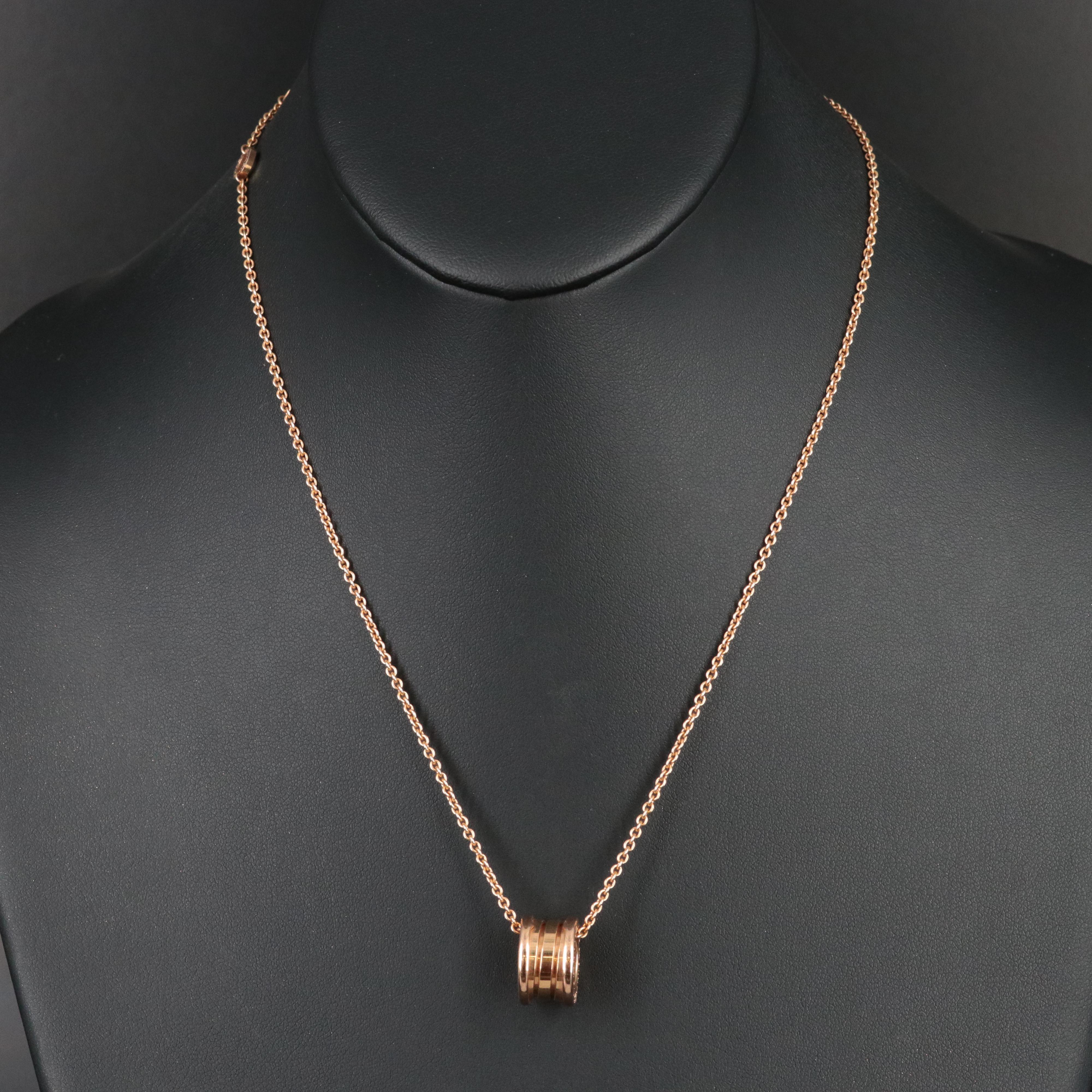 Bulgari BVLGARI B.zero1 18K Rose Gold Pendant Necklace