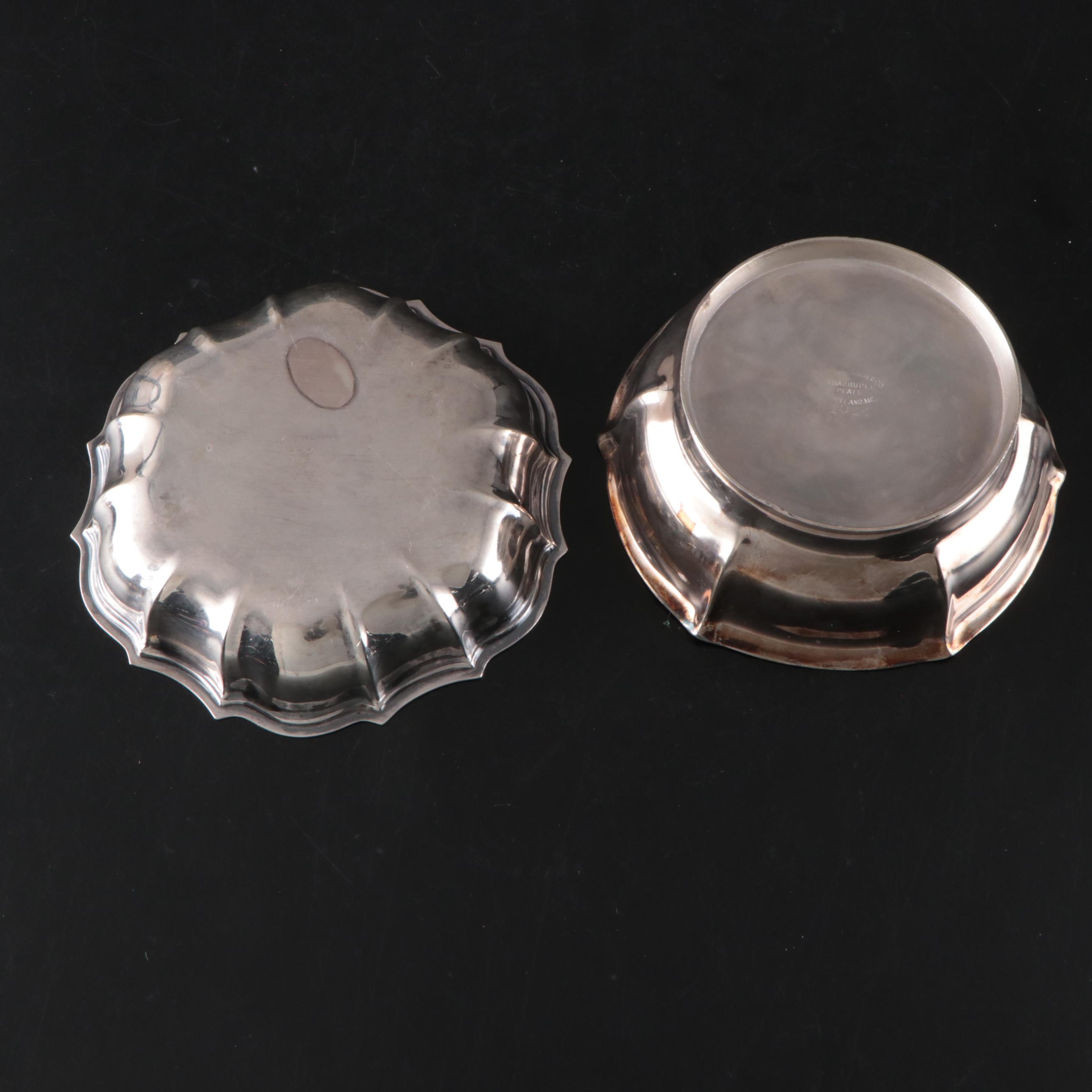 Reed & Barton Paul Revere Bowl with Other Silver Plate Tableware and Accessories