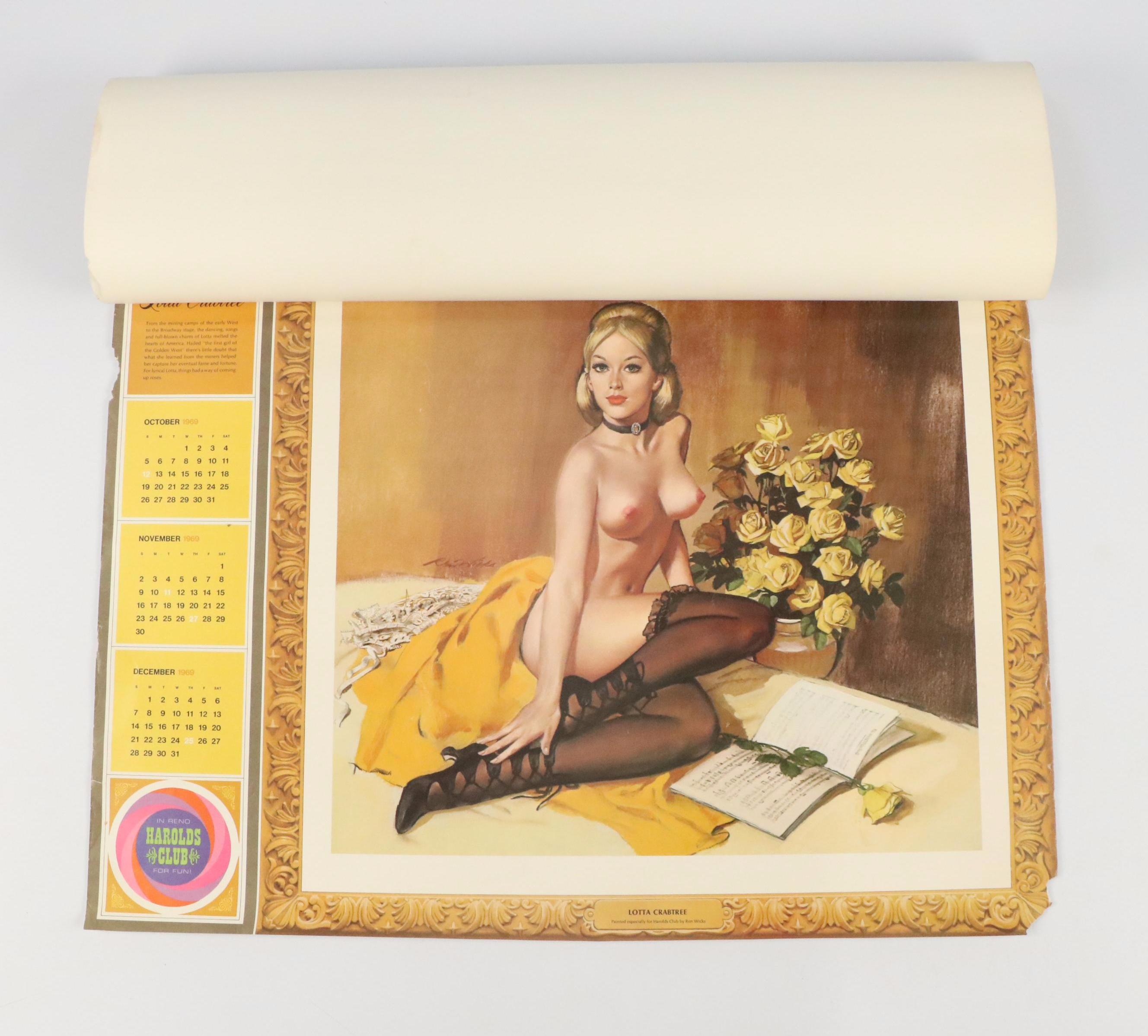 Harold's Club Casino Advertising Pin-Up Calendar, 1969