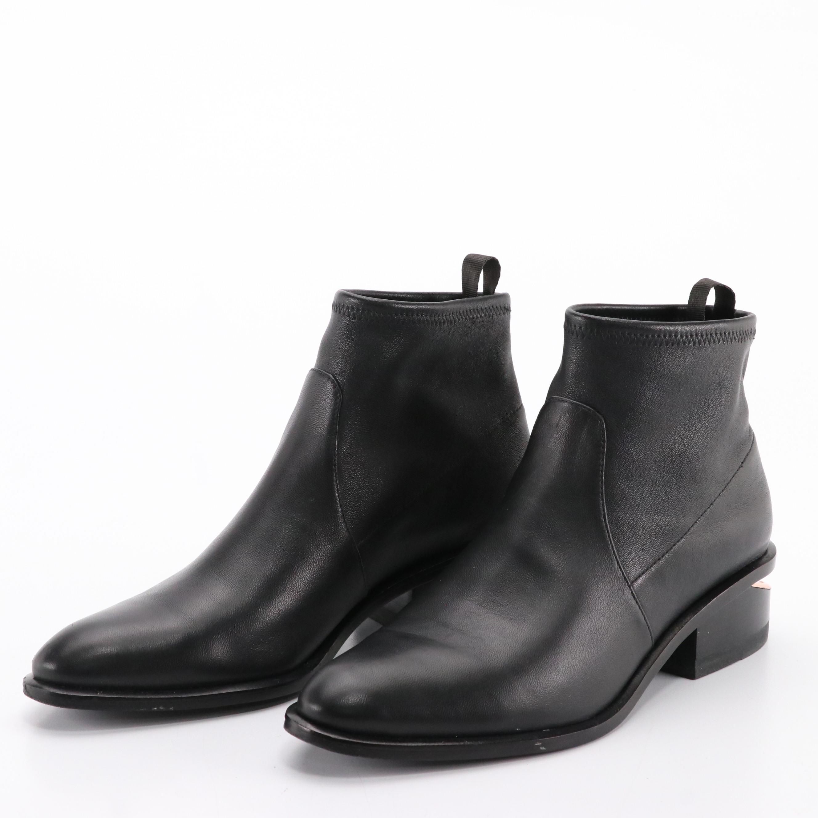 Alexander wang kori stretch leather booties outlet