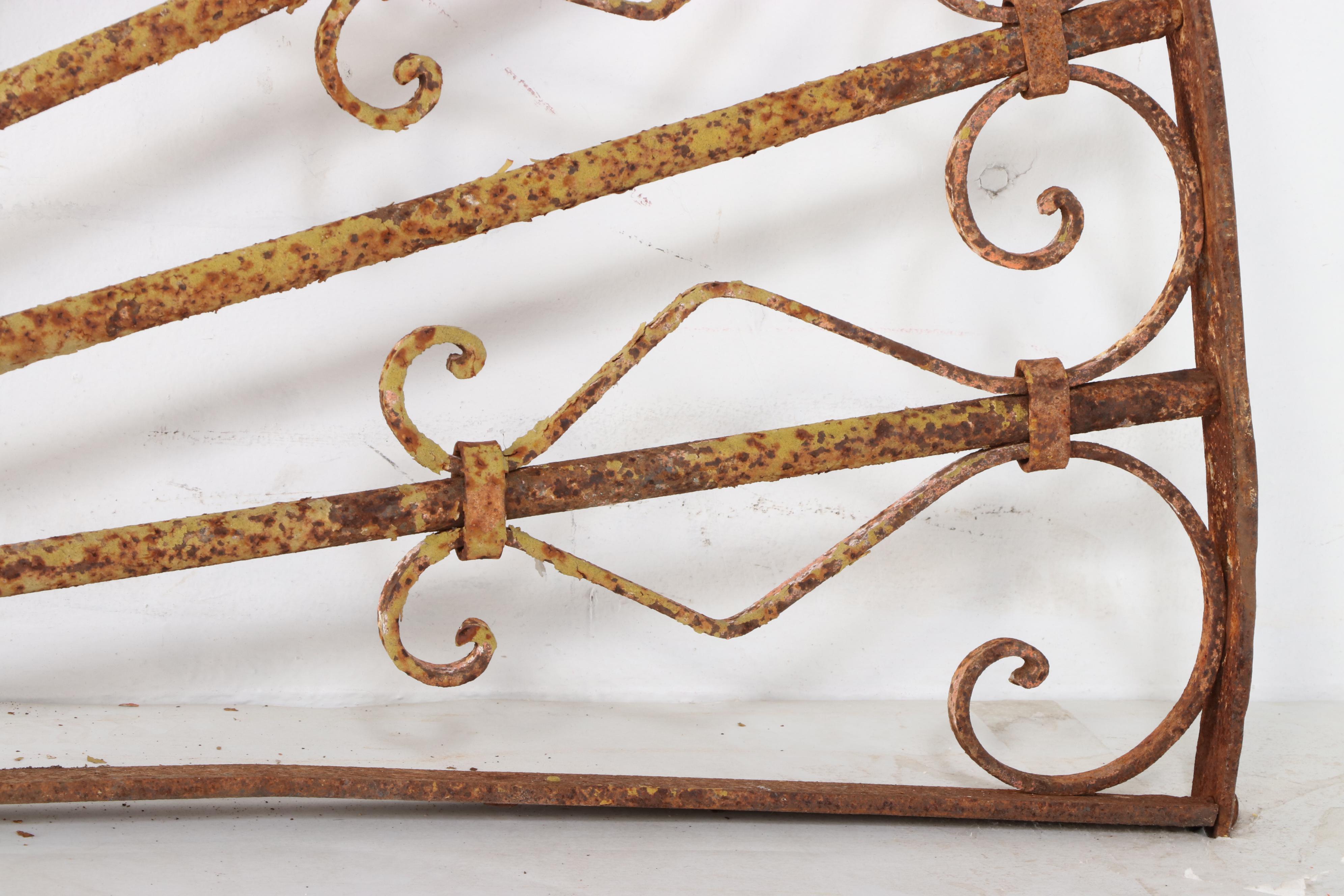 Late Victorian Hand-Forged Wrought Iron Transom Window Screen