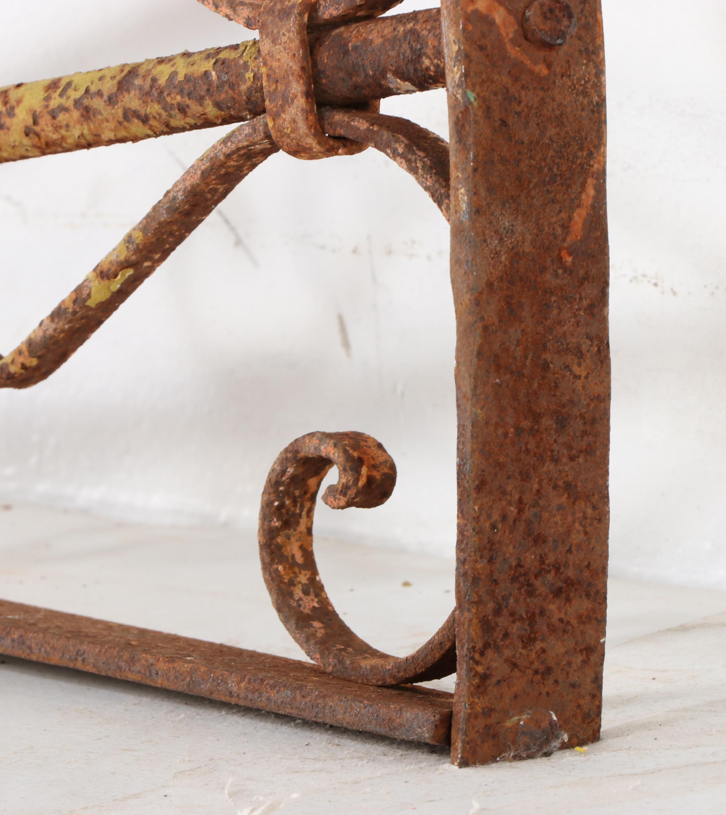 Late Victorian Hand-Forged Wrought Iron Transom Window Screen