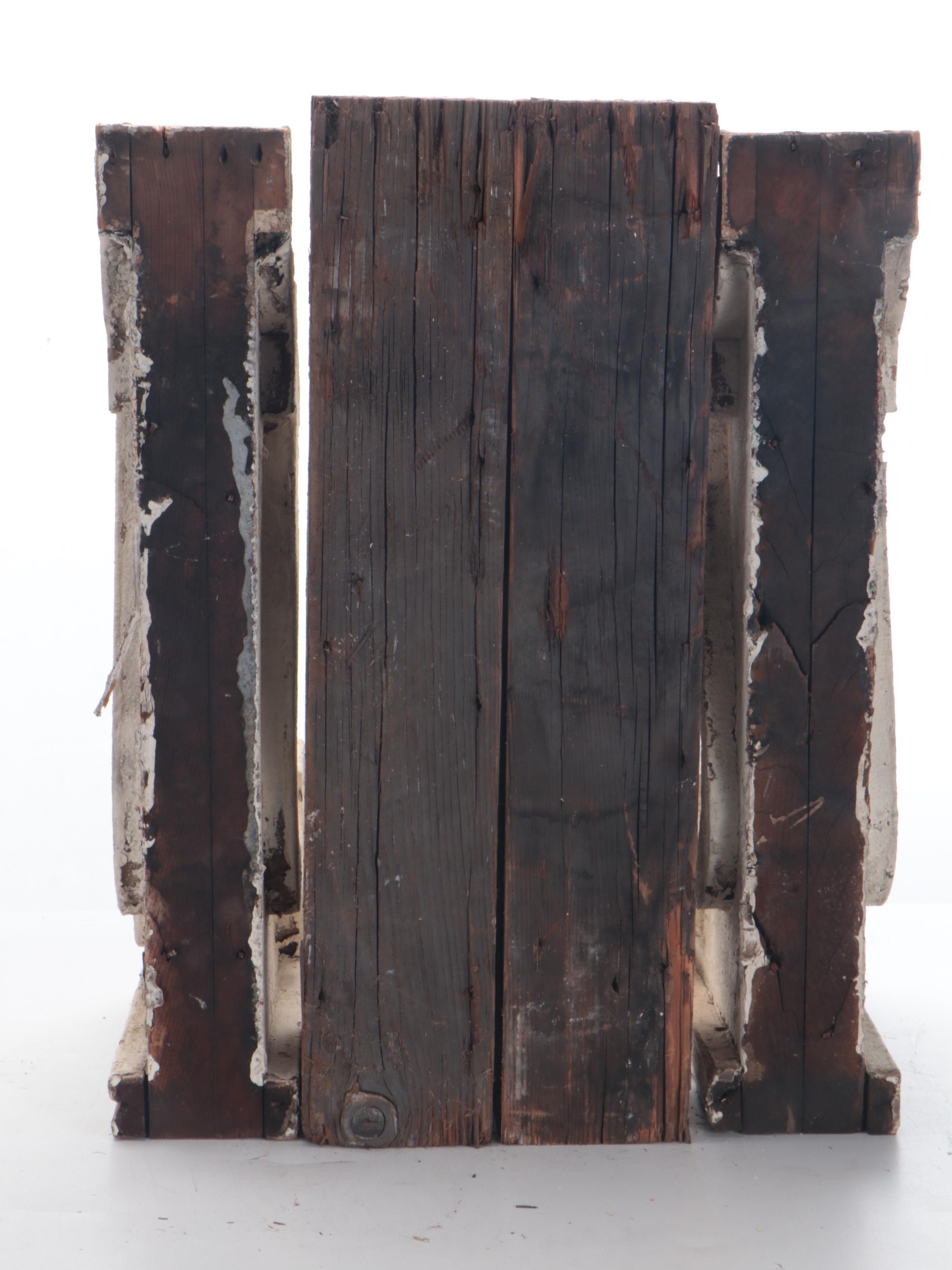 Antique Solid Wood Hand-Carved Corbels and Baluster Panels