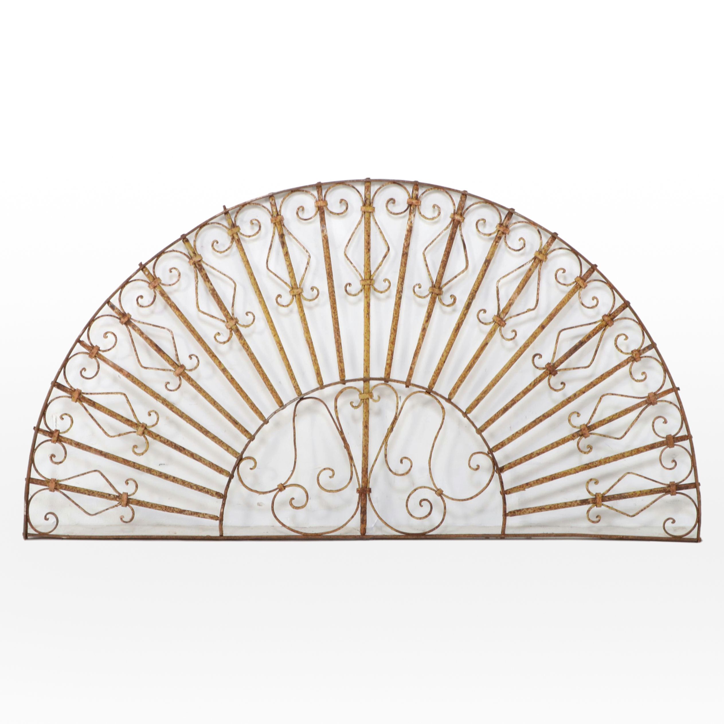 Late Victorian Hand-Forged Wrought Iron Transom Window Screen