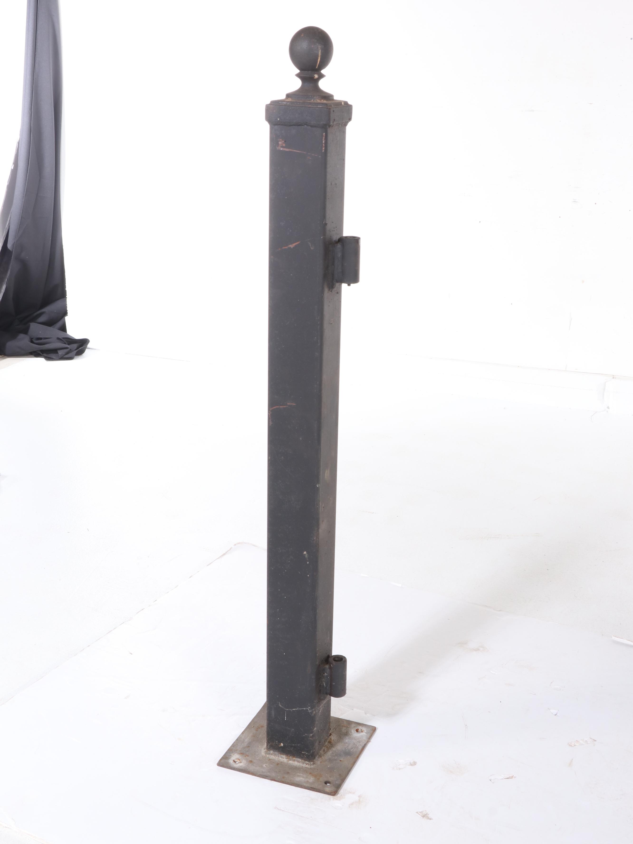 Hand-Crafted Cast Iron and Steel Garden Gate with Posts, Late 20th/Early 21st C.