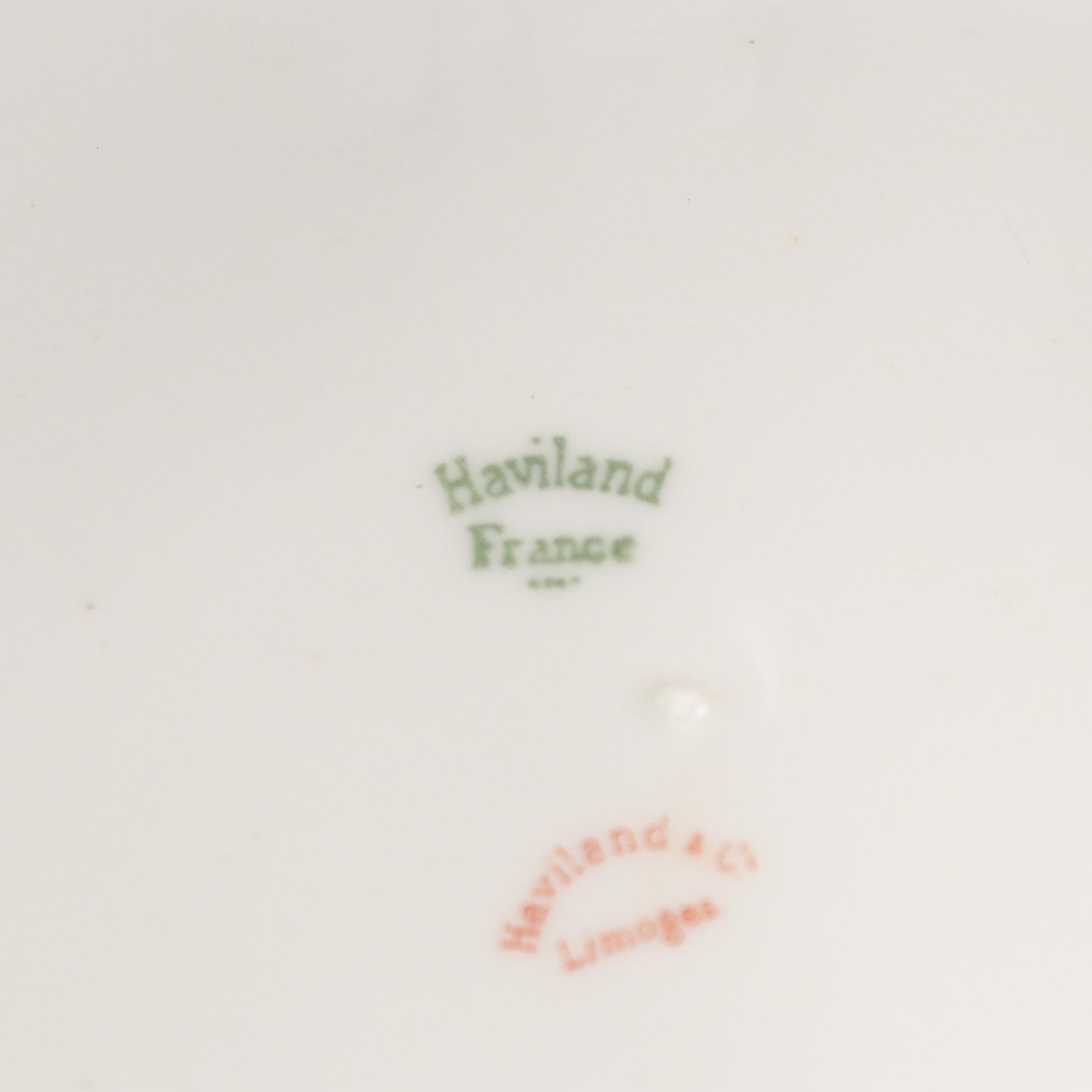 Haviland & Co. Limoges Covered Dish with Porcelain Dinner Plates