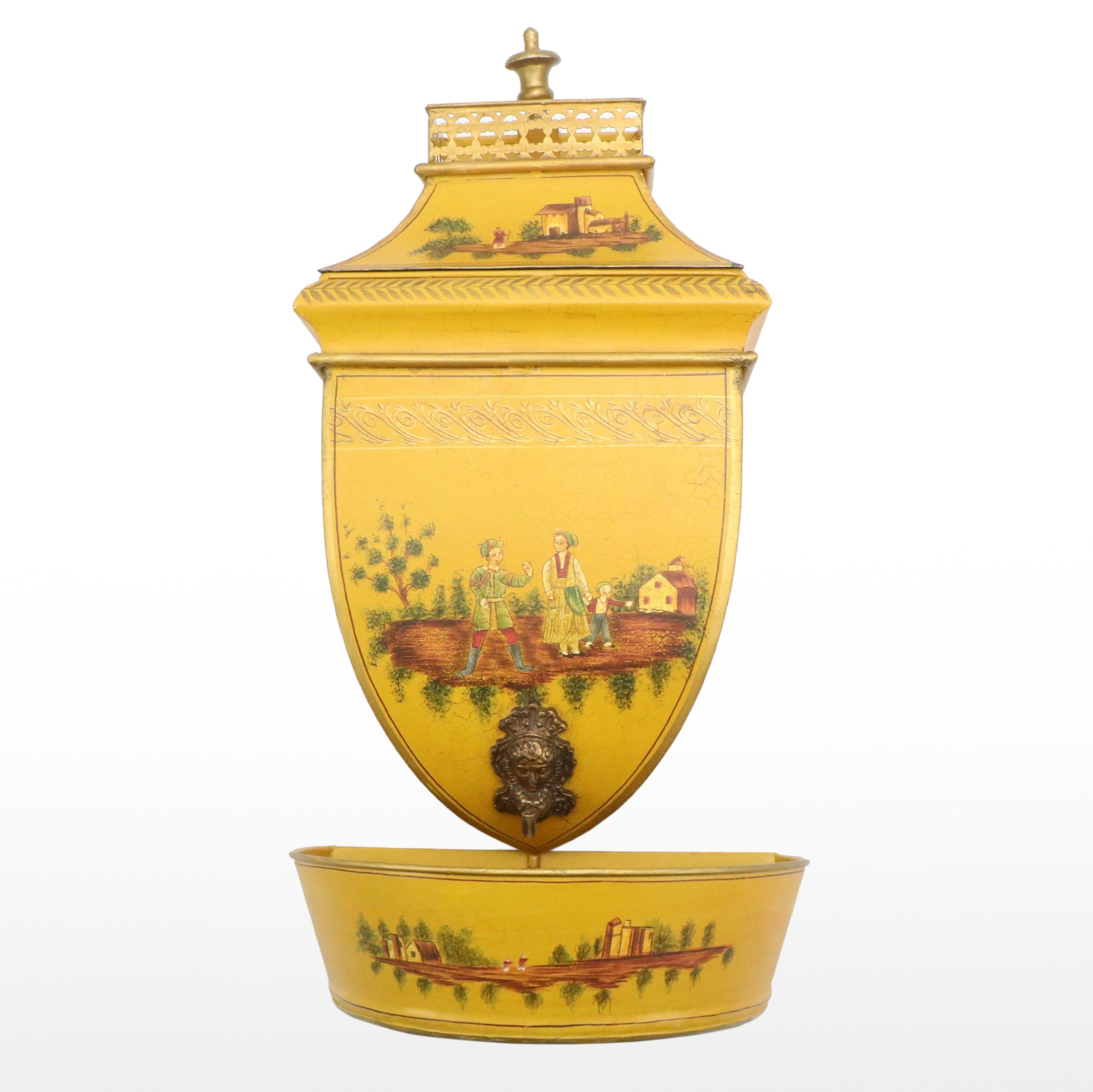 French Tole Style Metal Lavabo