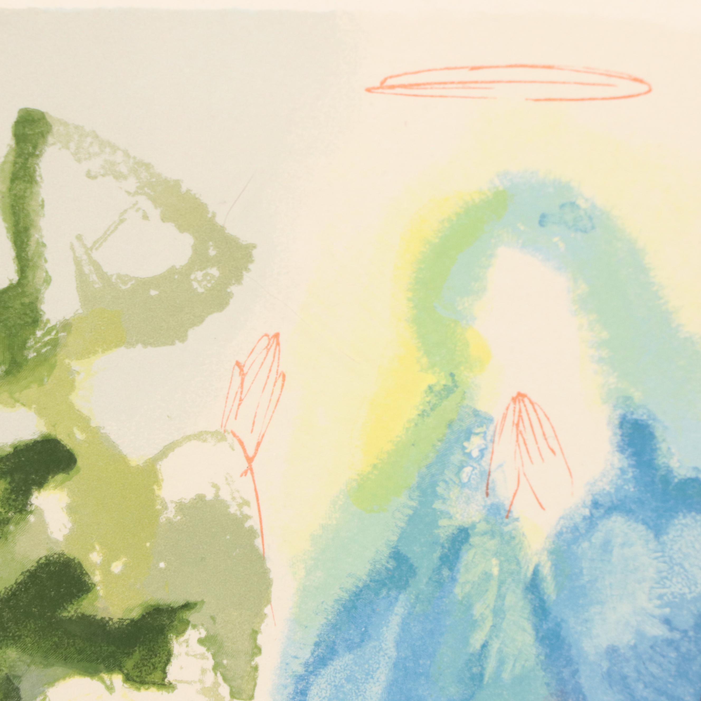 Salvador Dalí Wood Engraving "Prière de Saint Bernard," 1960 - 1964