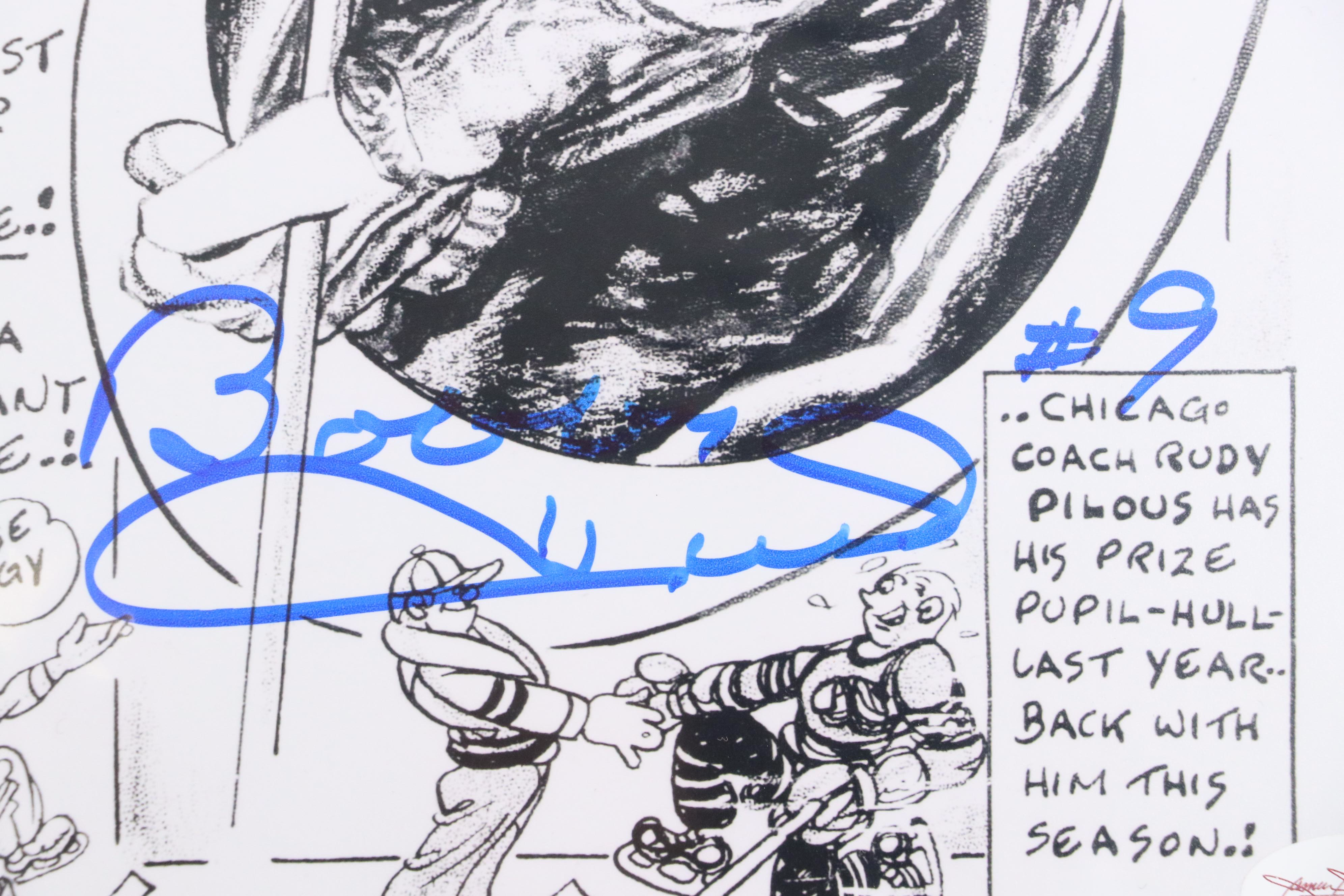 Bobby Hull Signed Chicago Blackhawks Large Hockey Photo with More