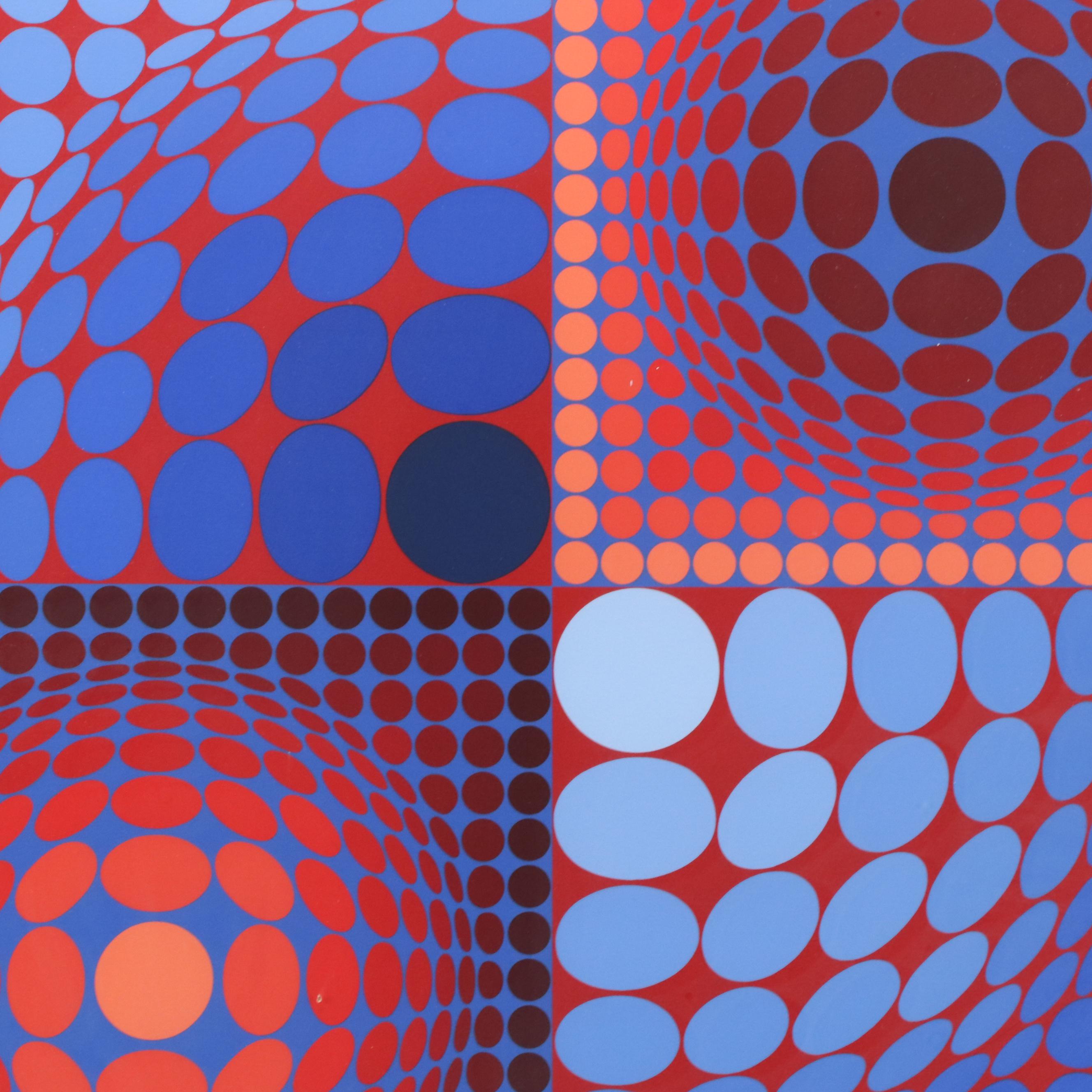 Victor Vasarely Op Art Serigraph "Novega," Circa 1980