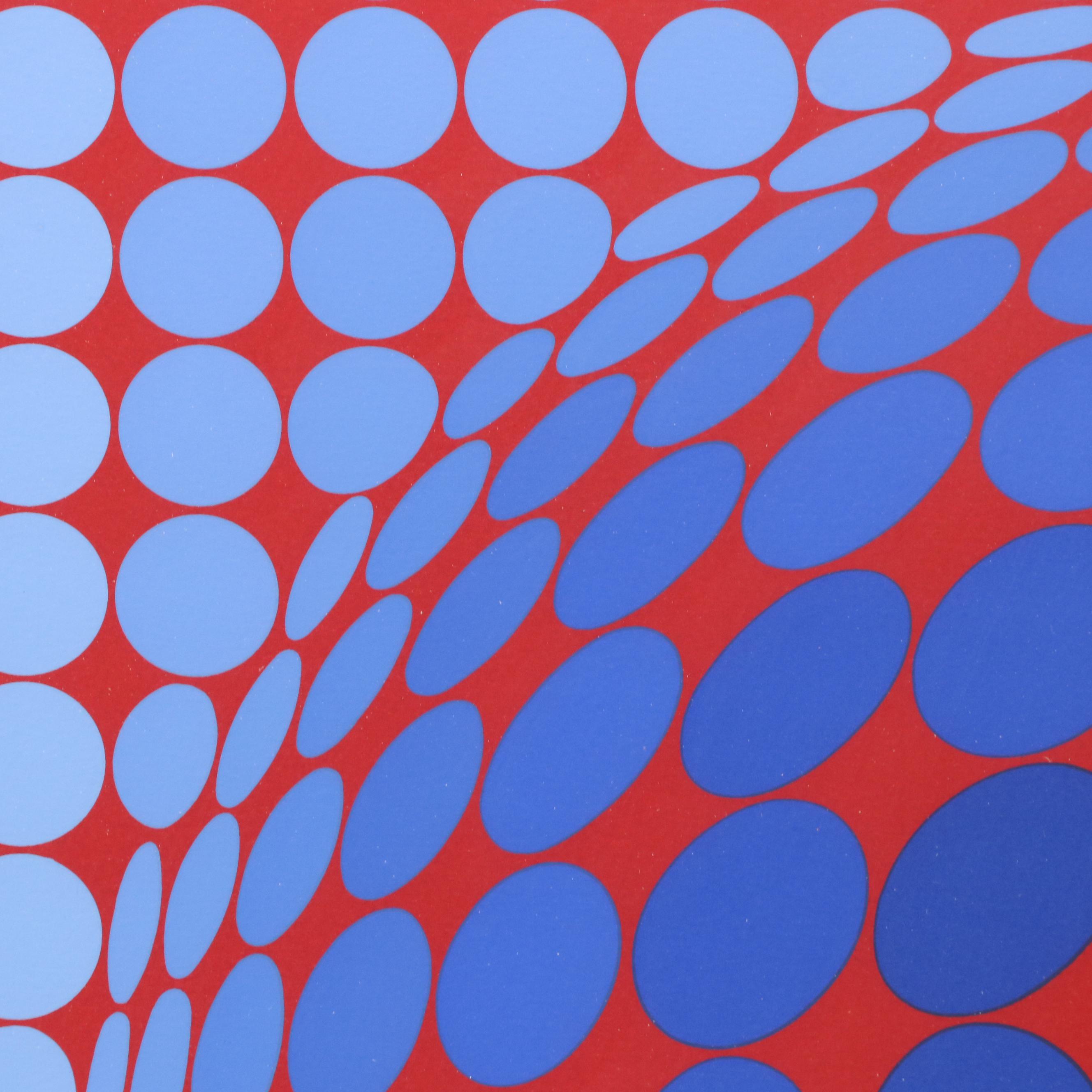 Victor Vasarely Op Art Serigraph "Novega," Circa 1980