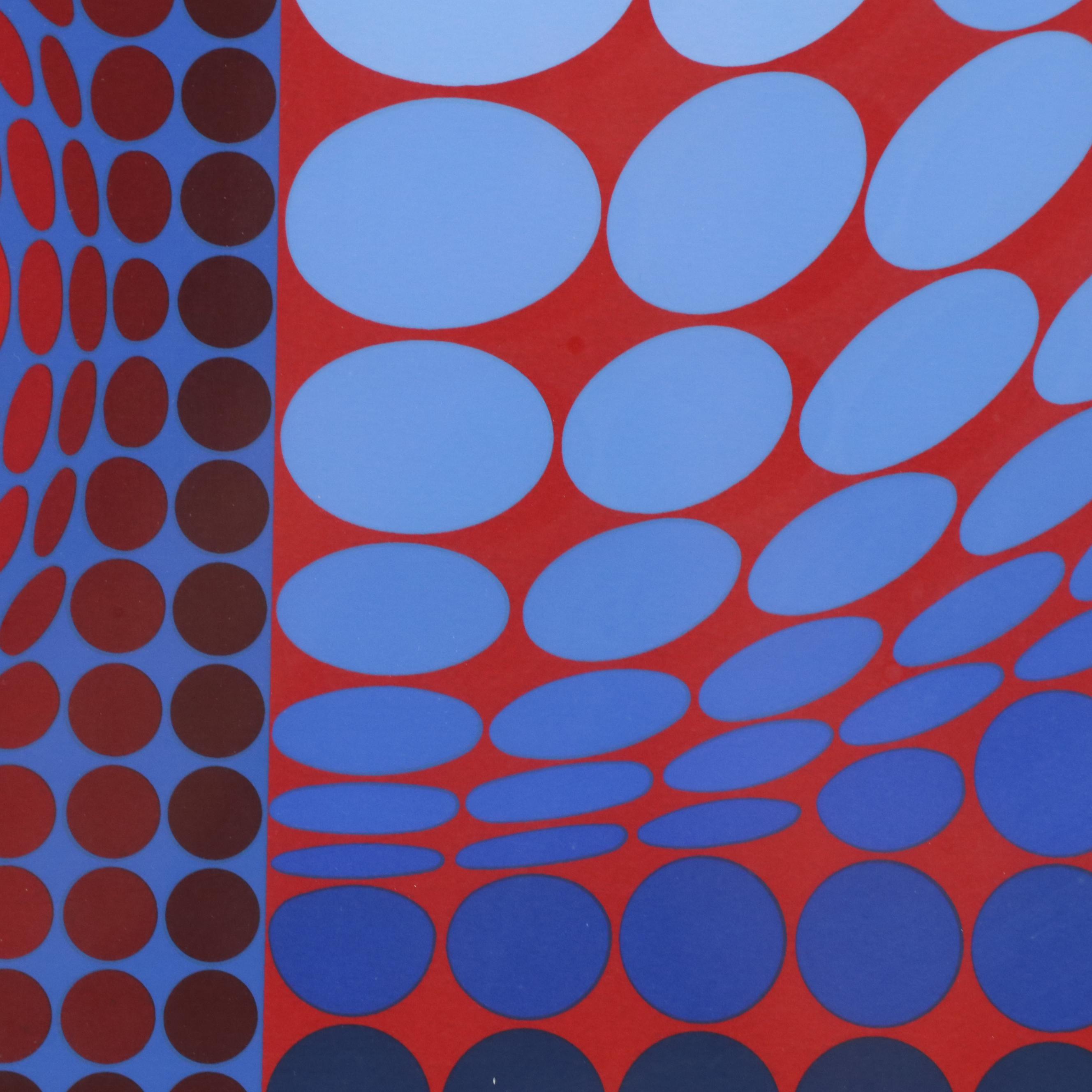 Victor Vasarely Op Art Serigraph "Novega," Circa 1980