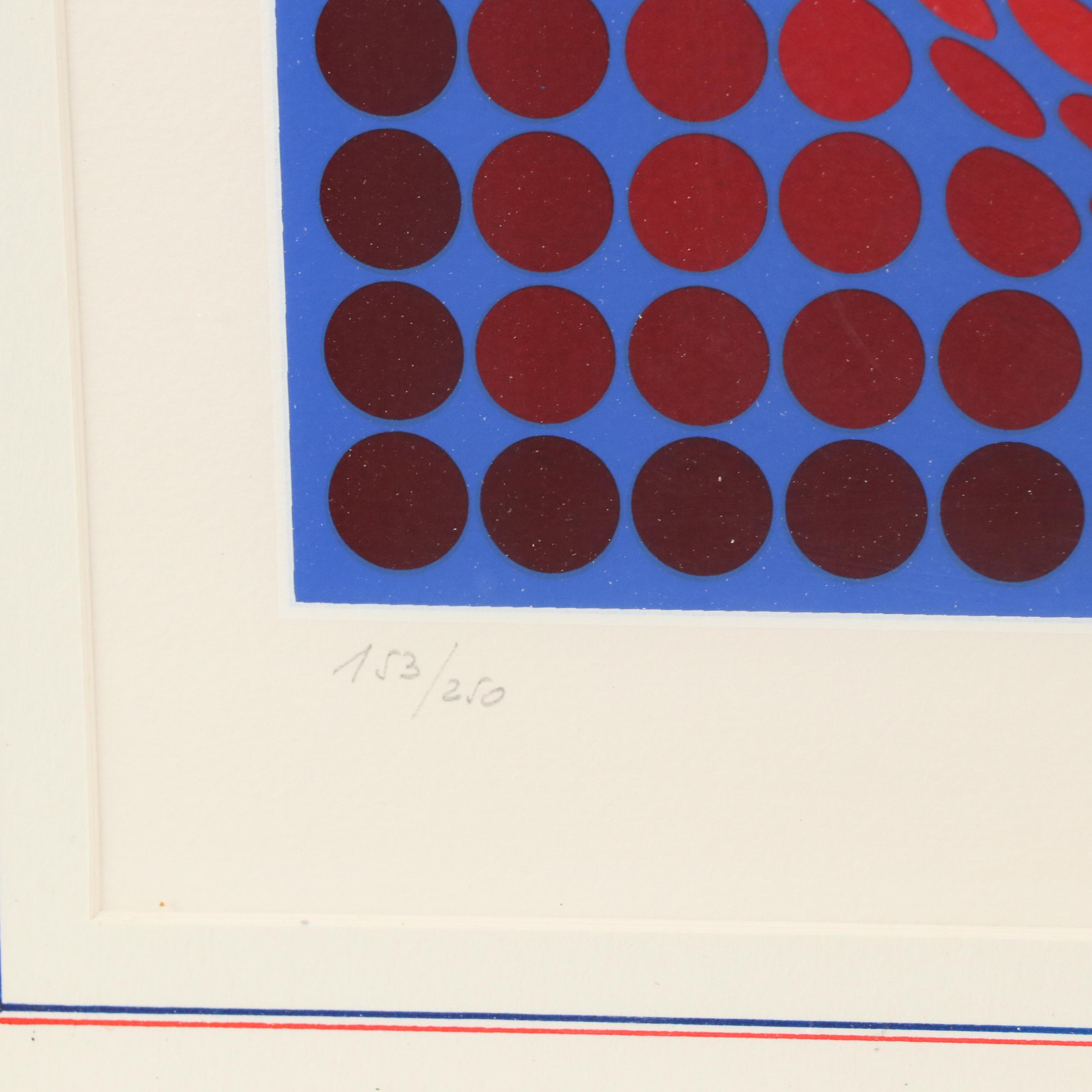 Victor Vasarely Op Art Serigraph "Novega," Circa 1980
