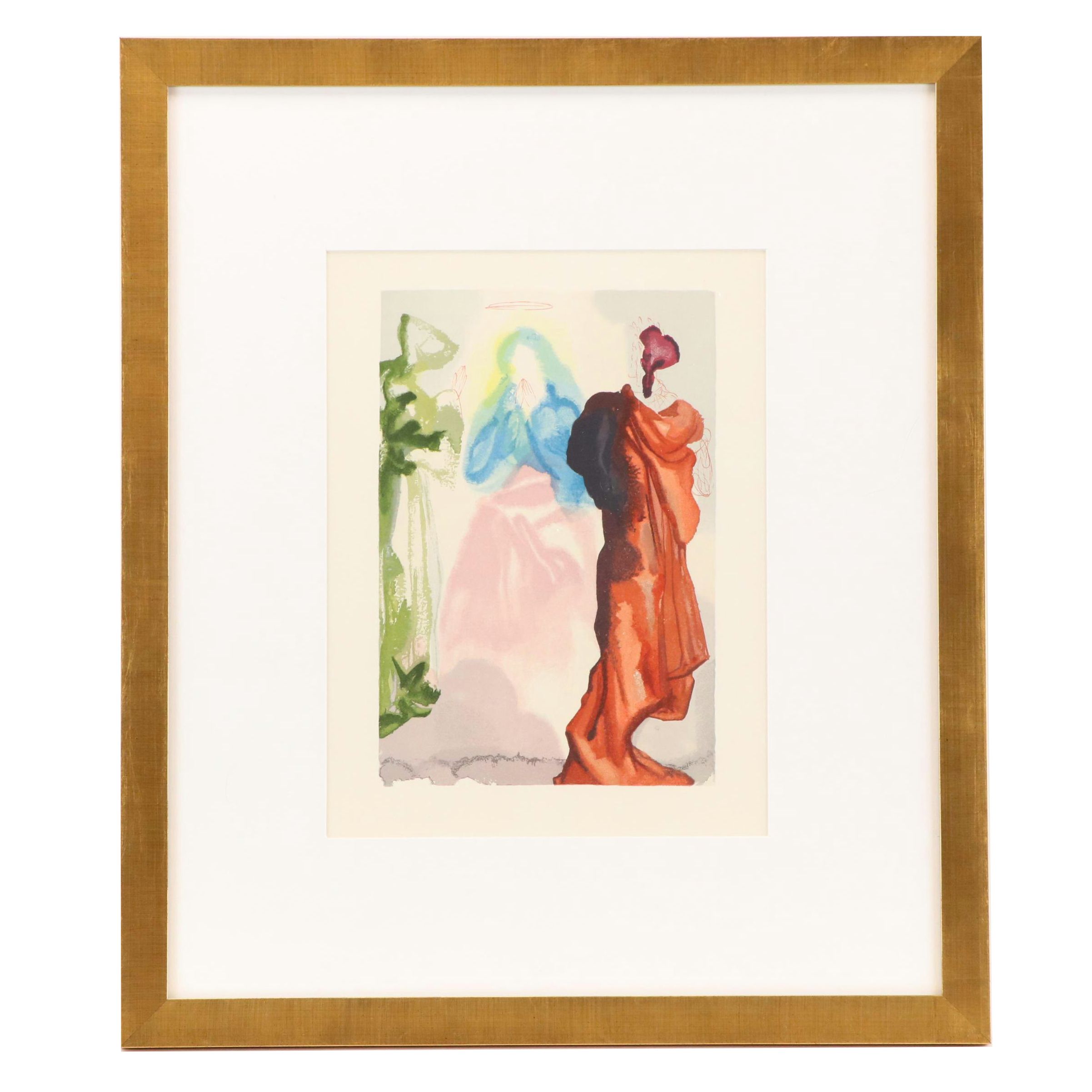 Salvador Dalí Wood Engraving "Prière de Saint Bernard," 1960 - 1964