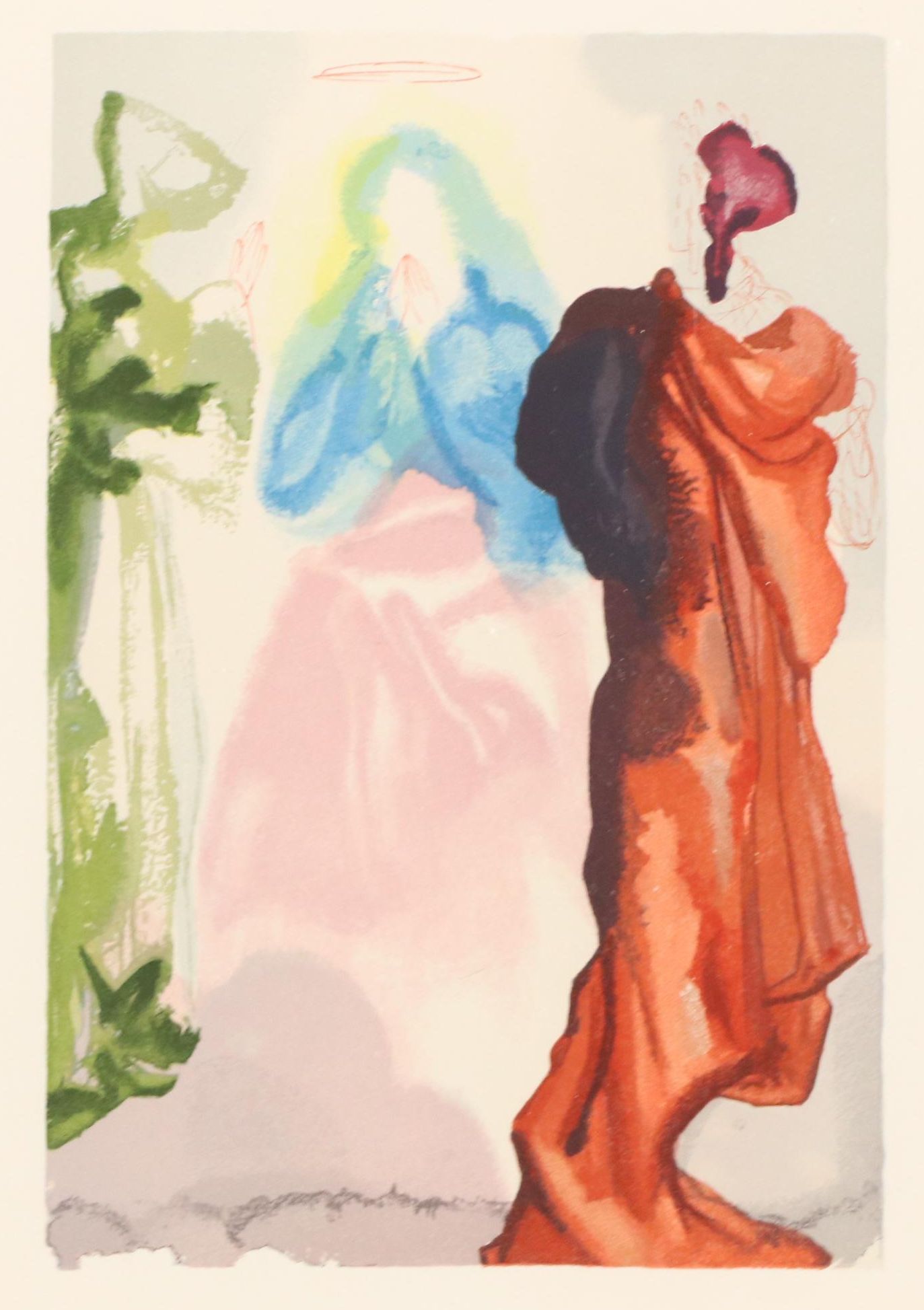 Salvador Dalí Wood Engraving "Prière de Saint Bernard," 1960 - 1964