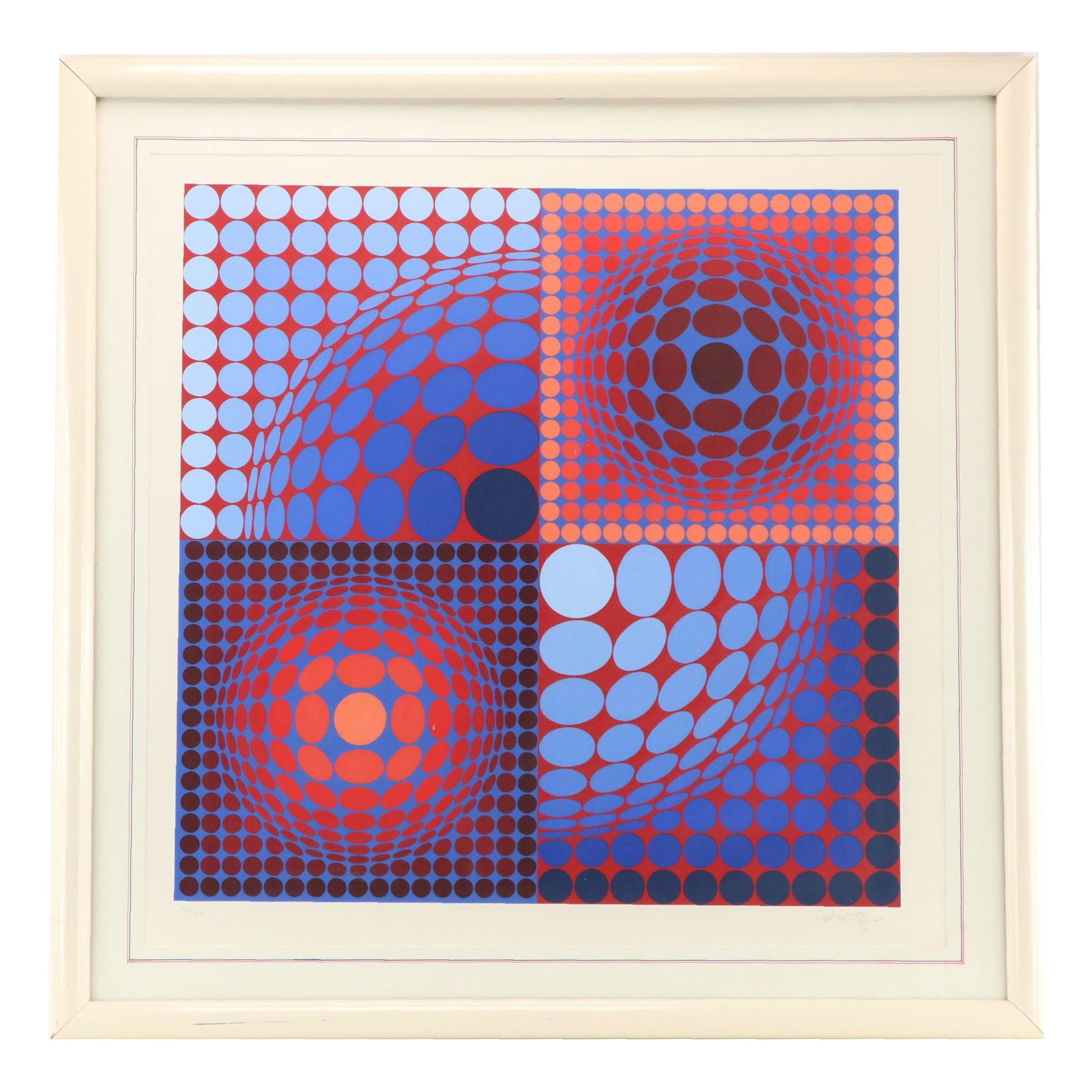 Victor Vasarely Op Art Serigraph "Novega," Circa 1980